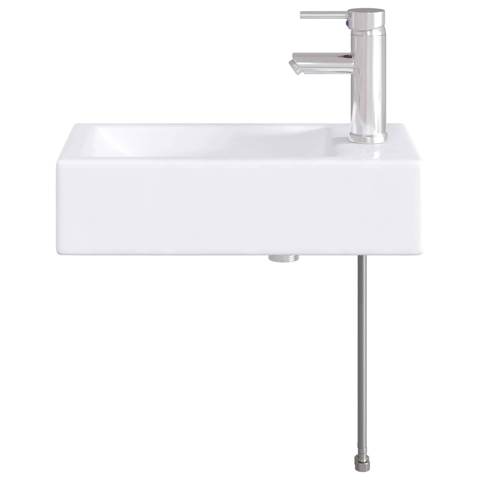 vidaXL Waschbecken fürs Badezimmer Chrom 45,5 x 25,5 x 13 cm Metall