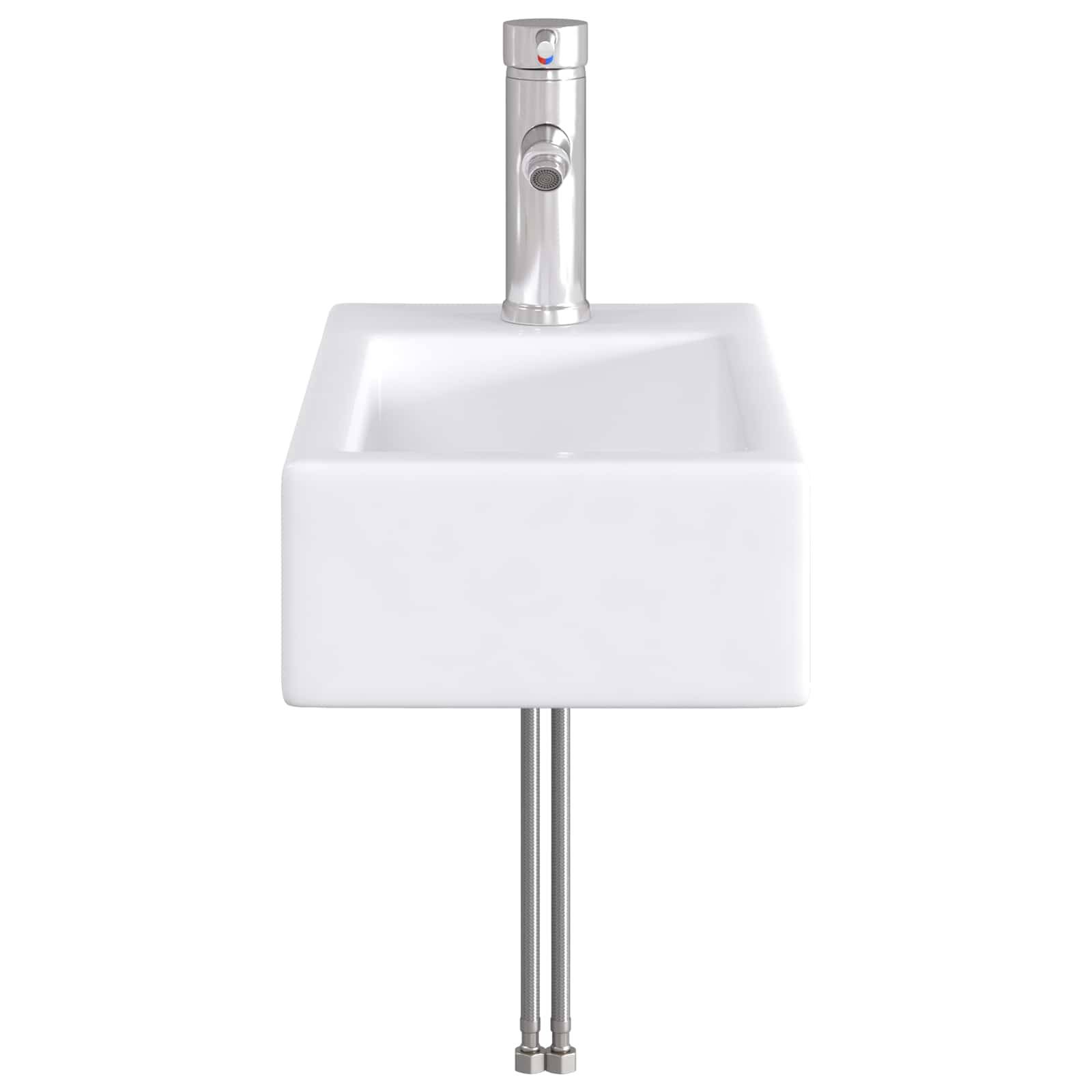 vidaXL Waschbecken fürs Badezimmer Chrom 45,5 x 25,5 x 13 cm Metall