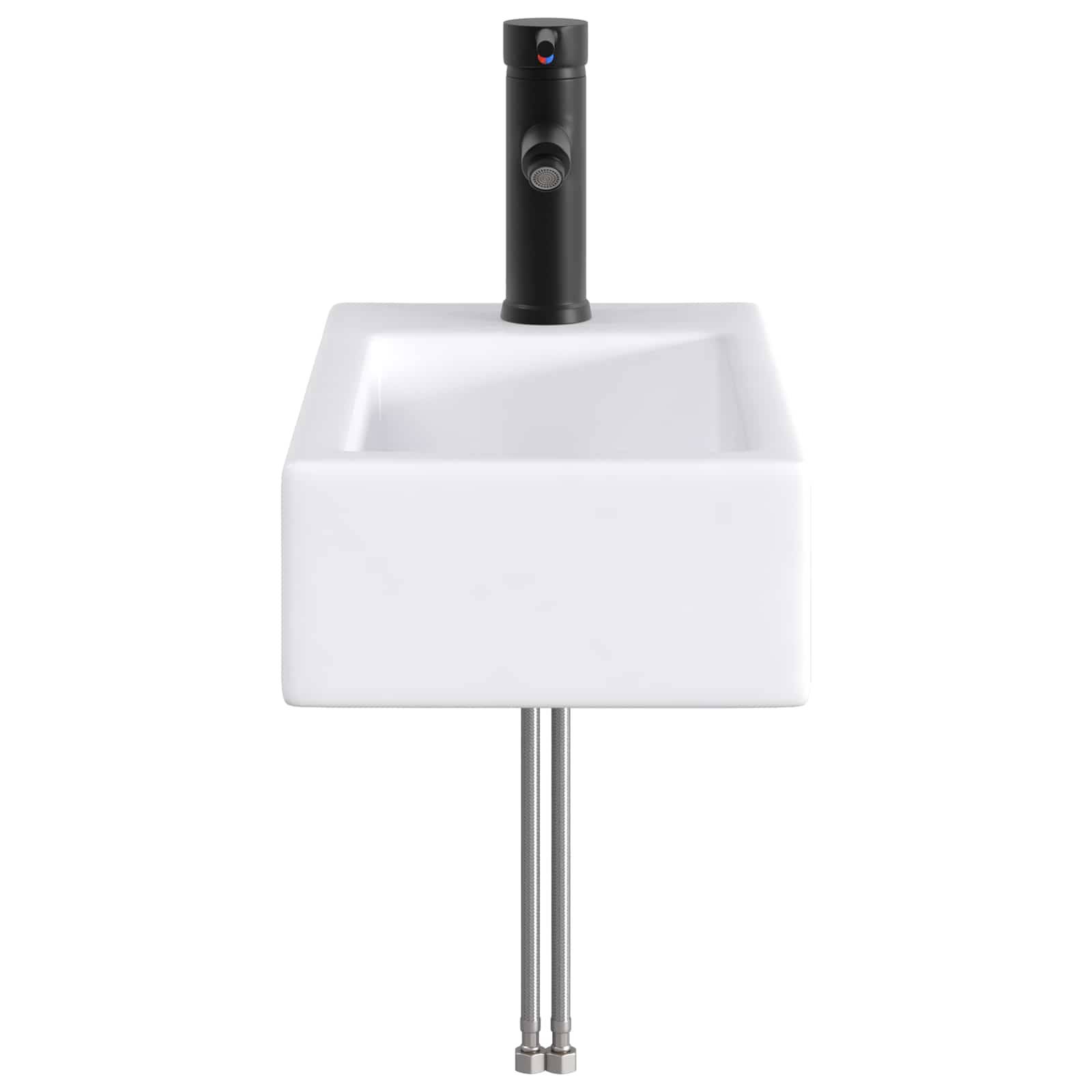 vidaXL Waschbecken fürs Badezimmer Matt Schwarz 45,5 x 25,5 x 13 cm