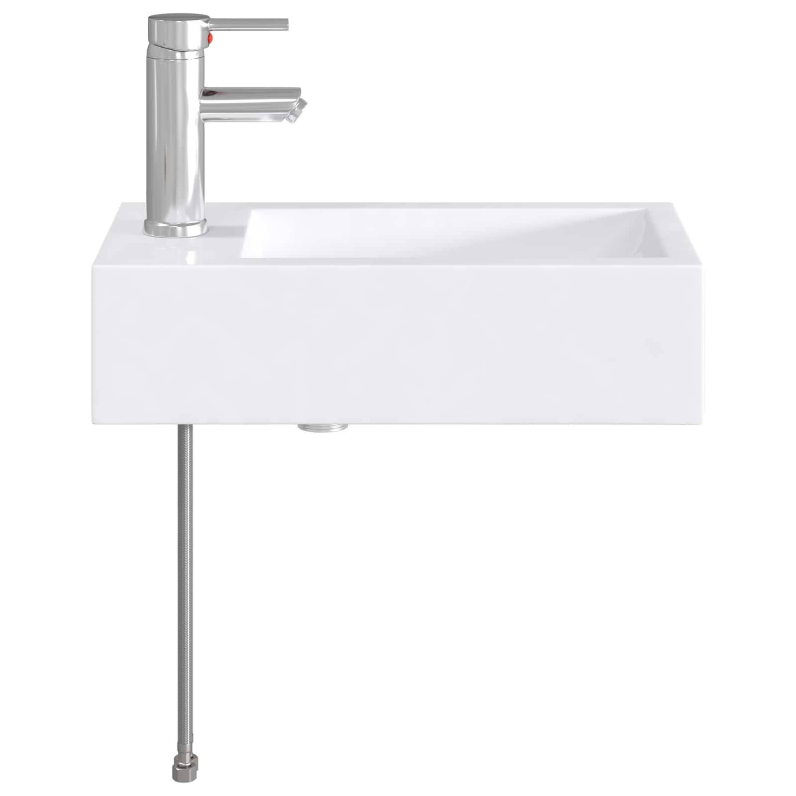 vidaXL Waschbecken fürs Badezimmer Chrom 45,5 x 25,5 x 13 cm Metall