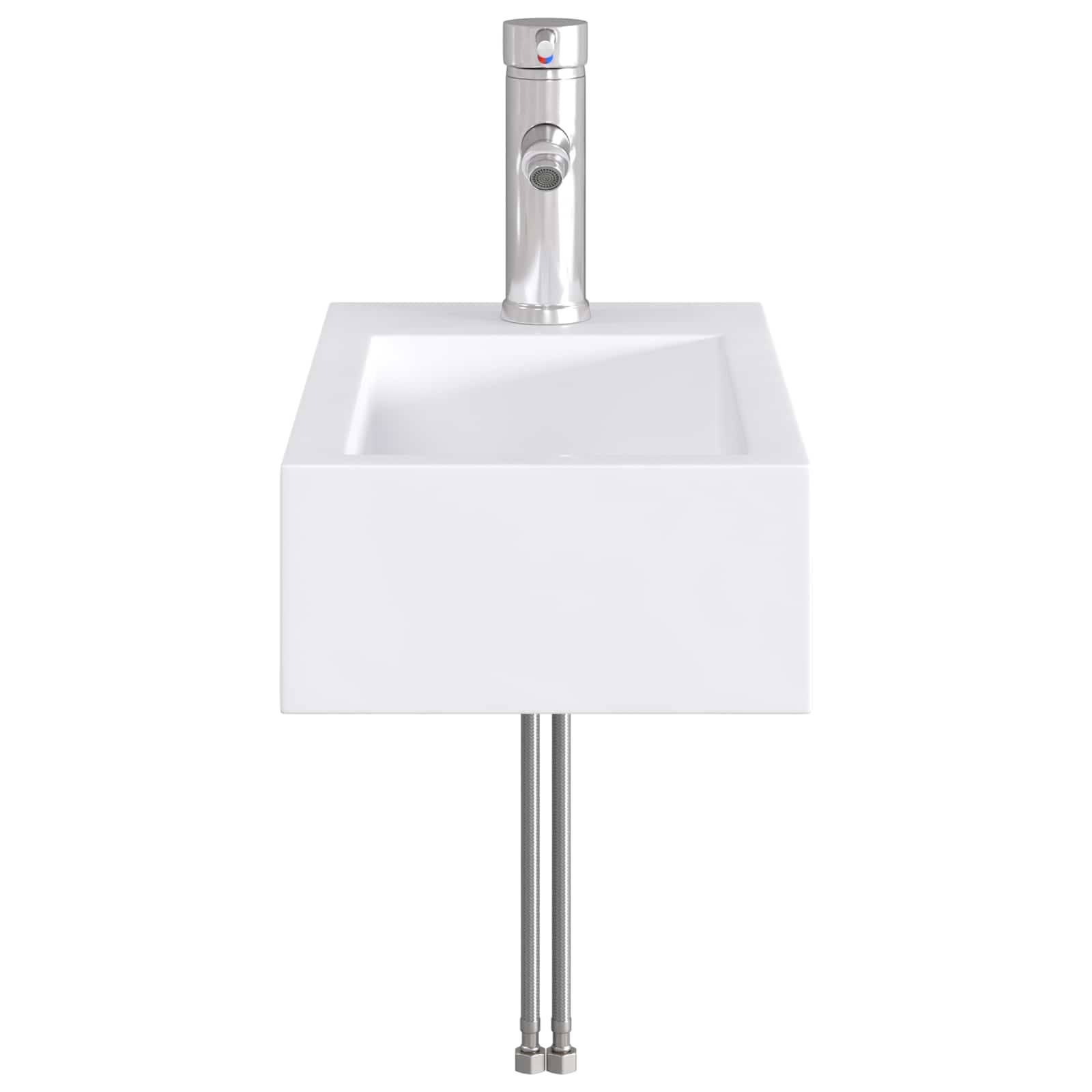 vidaXL Waschbecken fürs Badezimmer Chrom 45,5 x 25,5 x 13 cm Metall