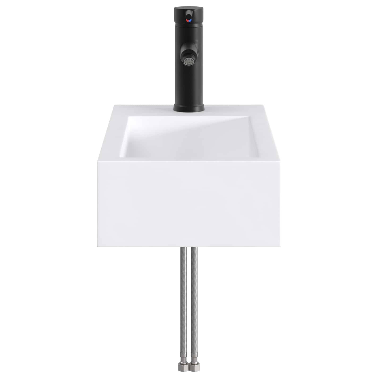 vidaXL Waschbecken fürs Badezimmer Matt Schwarz 45,5 x 25,5 x 13 cm