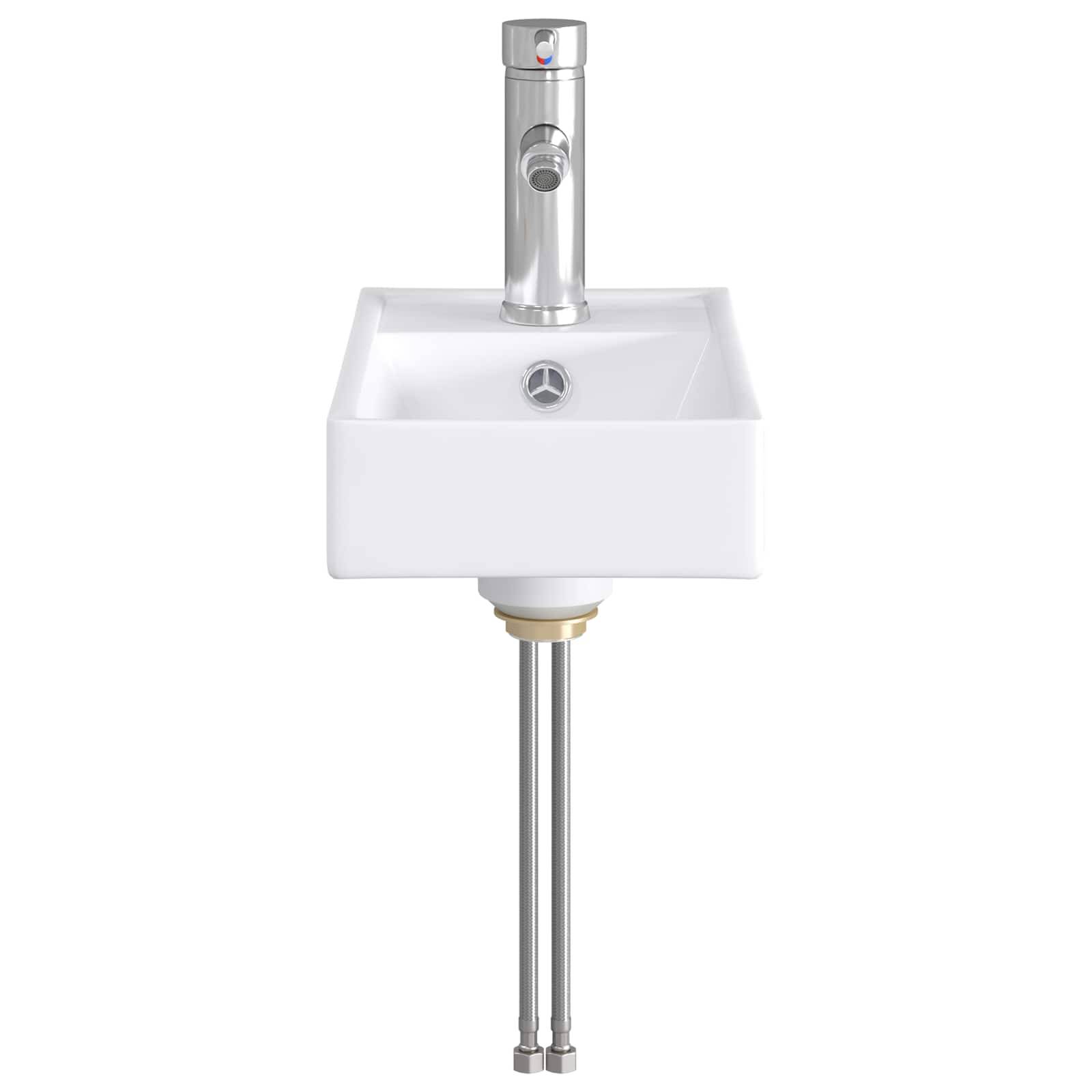 vidaXL Waschbecken fürs Badezimmer Chrom 40,5 x 22,5 x 11,5 cm Metall