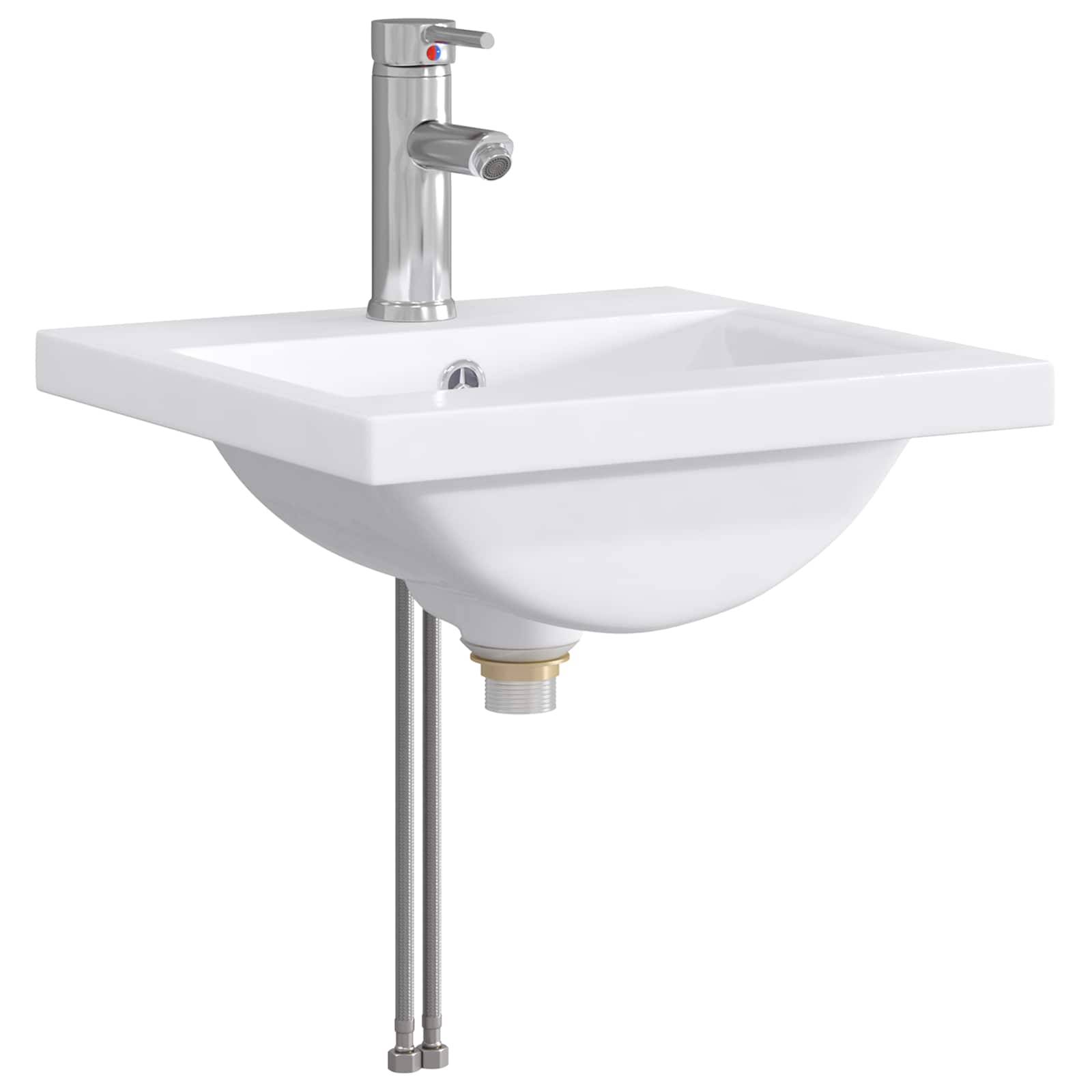 vidaXL Waschbecken fürs Badezimmer Chrom 42 x 40 x 16,5 cm Metall