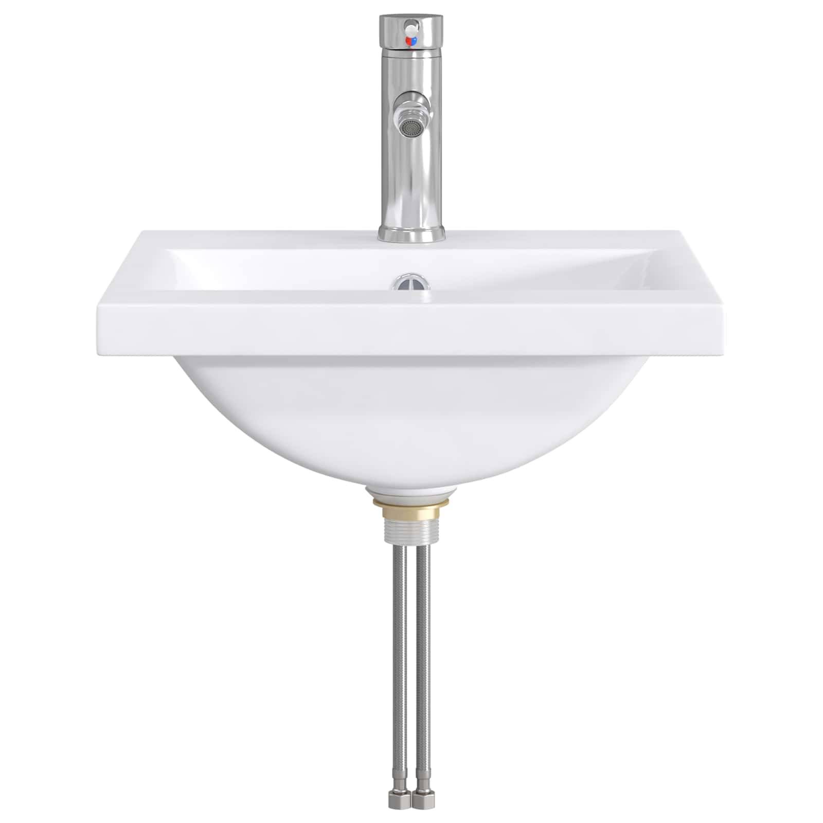 vidaXL Waschbecken fürs Badezimmer Chrom 42 x 40 x 16,5 cm Metall