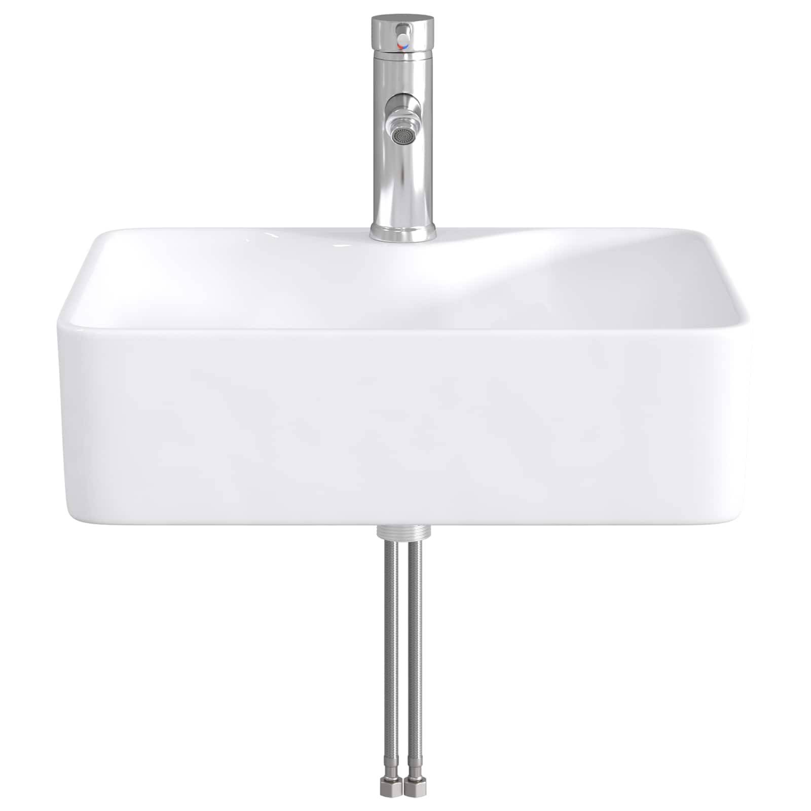 vidaXL Waschbecken fürs Badezimmer Chrom 48,5 x 37,5 x 13 cm Metall