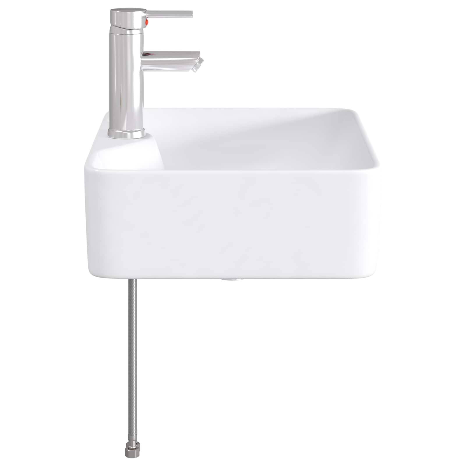 vidaXL Waschbecken fürs Badezimmer Chrom 48,5 x 37,5 x 13 cm Metall