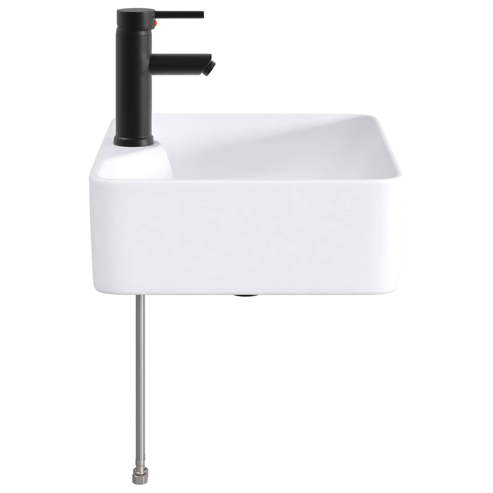 vidaXL Waschbecken fürs Badezimmer Matt Schwarz 48,5 x 37,5 x 13 cm