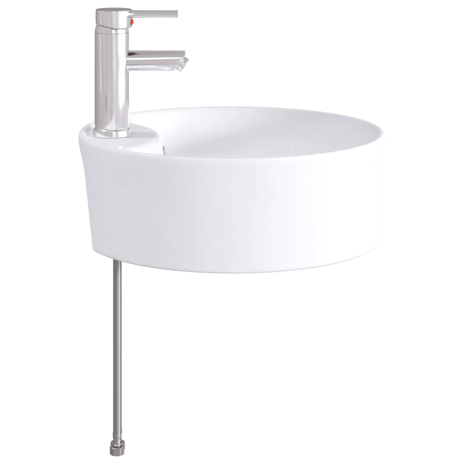 vidaXL Waschbecken fürs Badezimmer Chrom 40,5 x 40,5 x 15 cm Metall