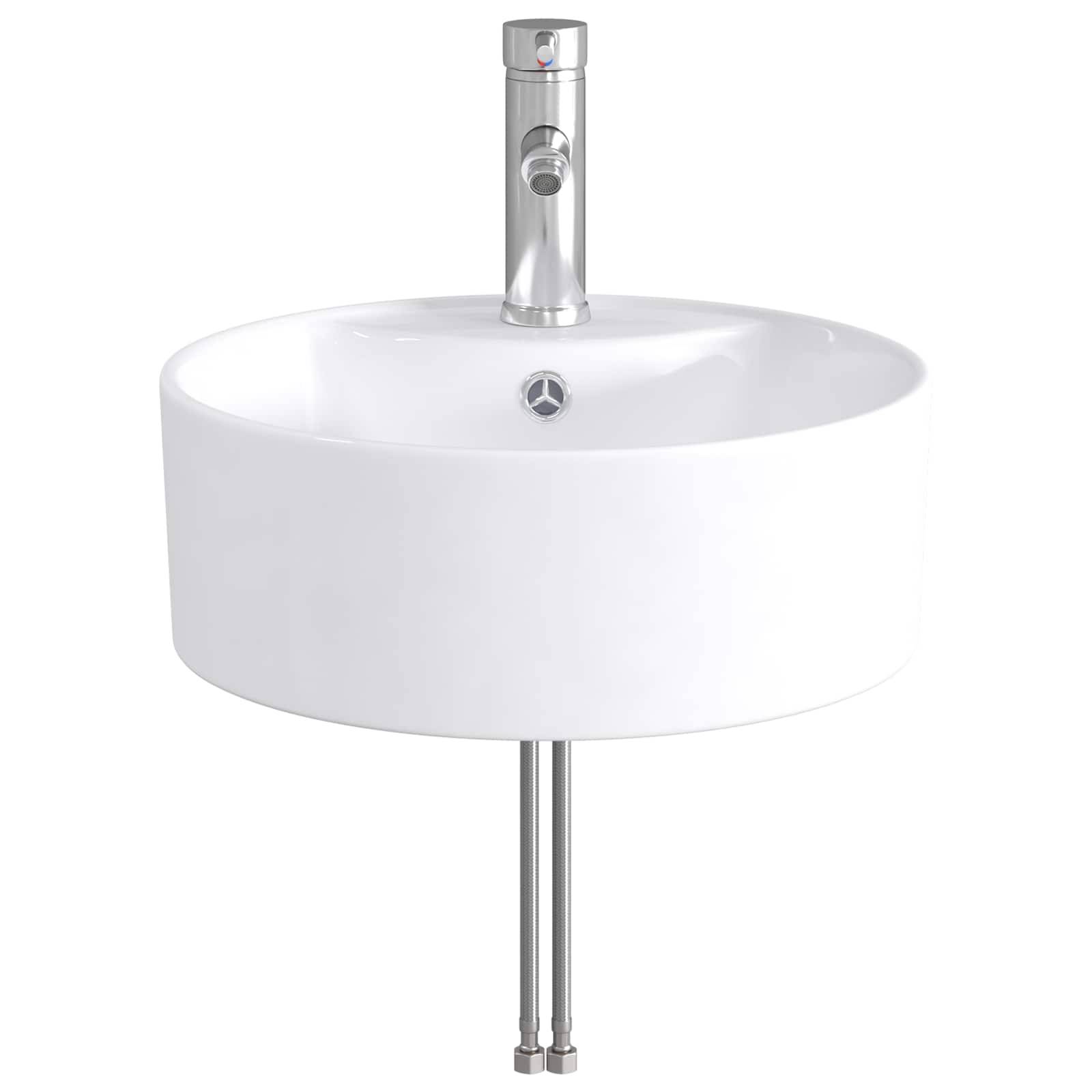 vidaXL Waschbecken fürs Badezimmer Chrom 40,5 x 40,5 x 15 cm Metall