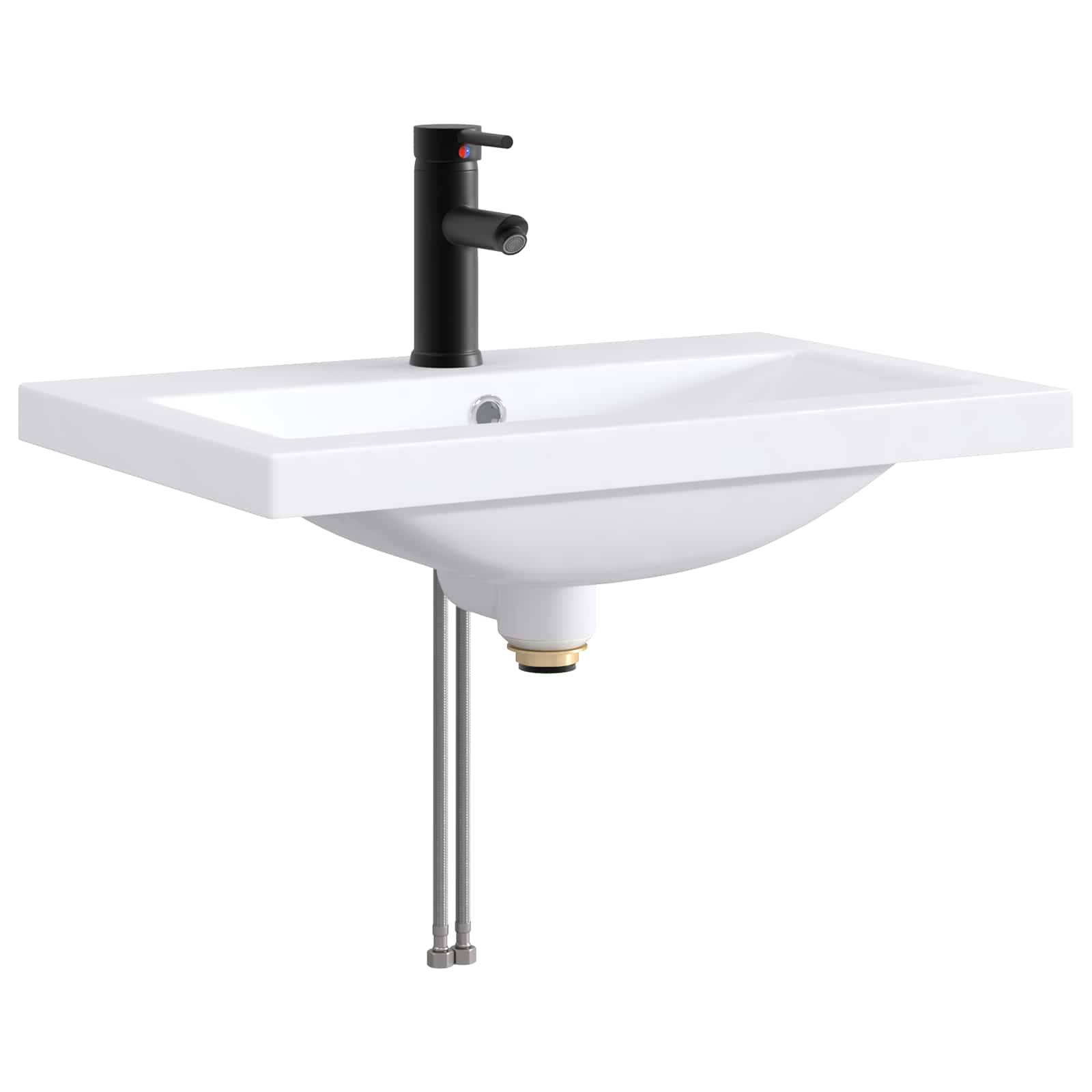 vidaXL Badezimmermöbel-Set Artisan-Eiche 56 x 37,5 x 81 cm