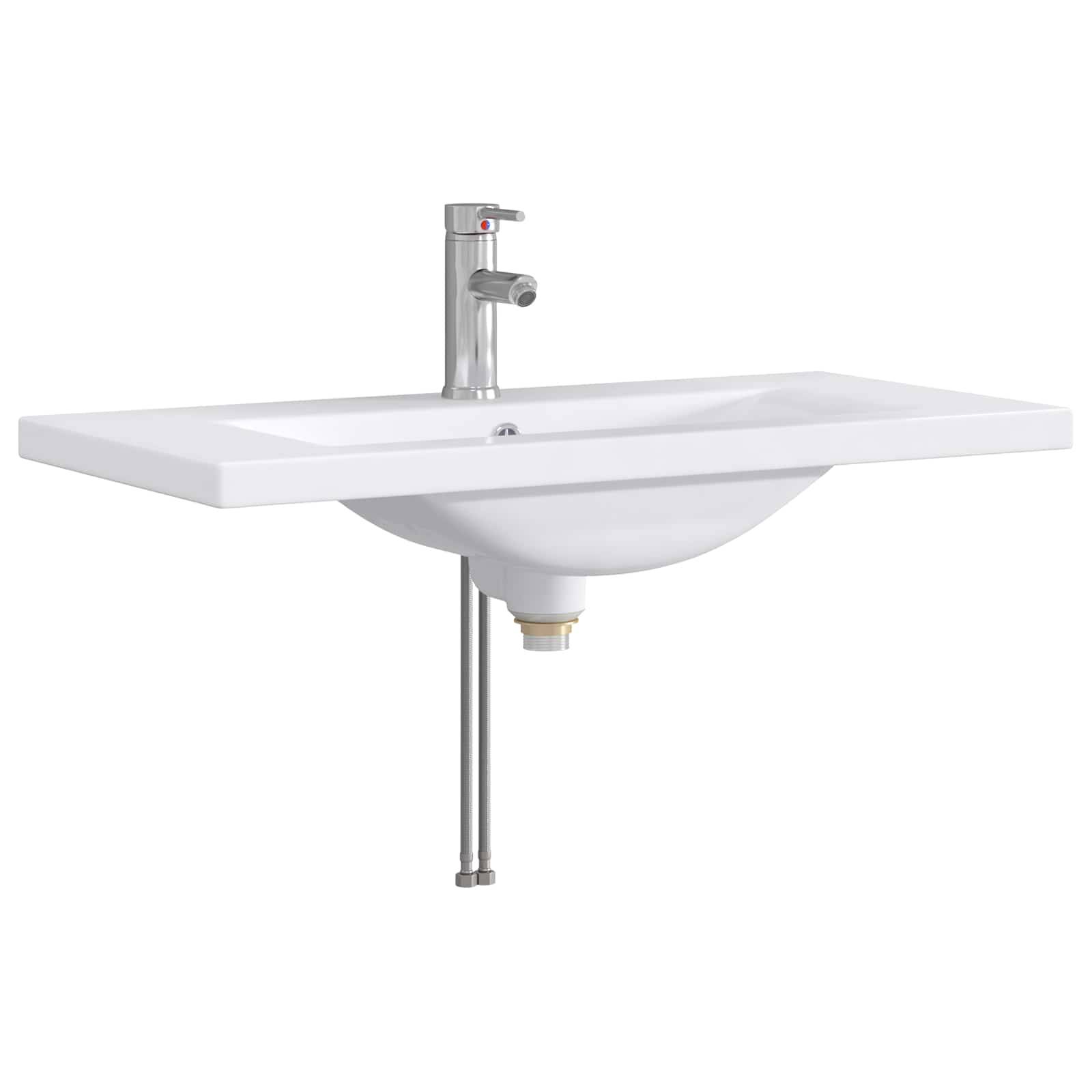 vidaXL Badezimmermöbel-Set Schwarze Eiche 81 x 40 x 84,5 cm