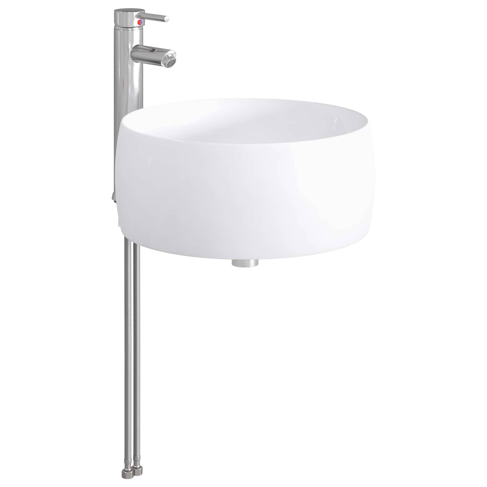 vidaXL Waschbecken fürs Badezimmer Chrom 38,5 x 38,5 x 16 cm Metall