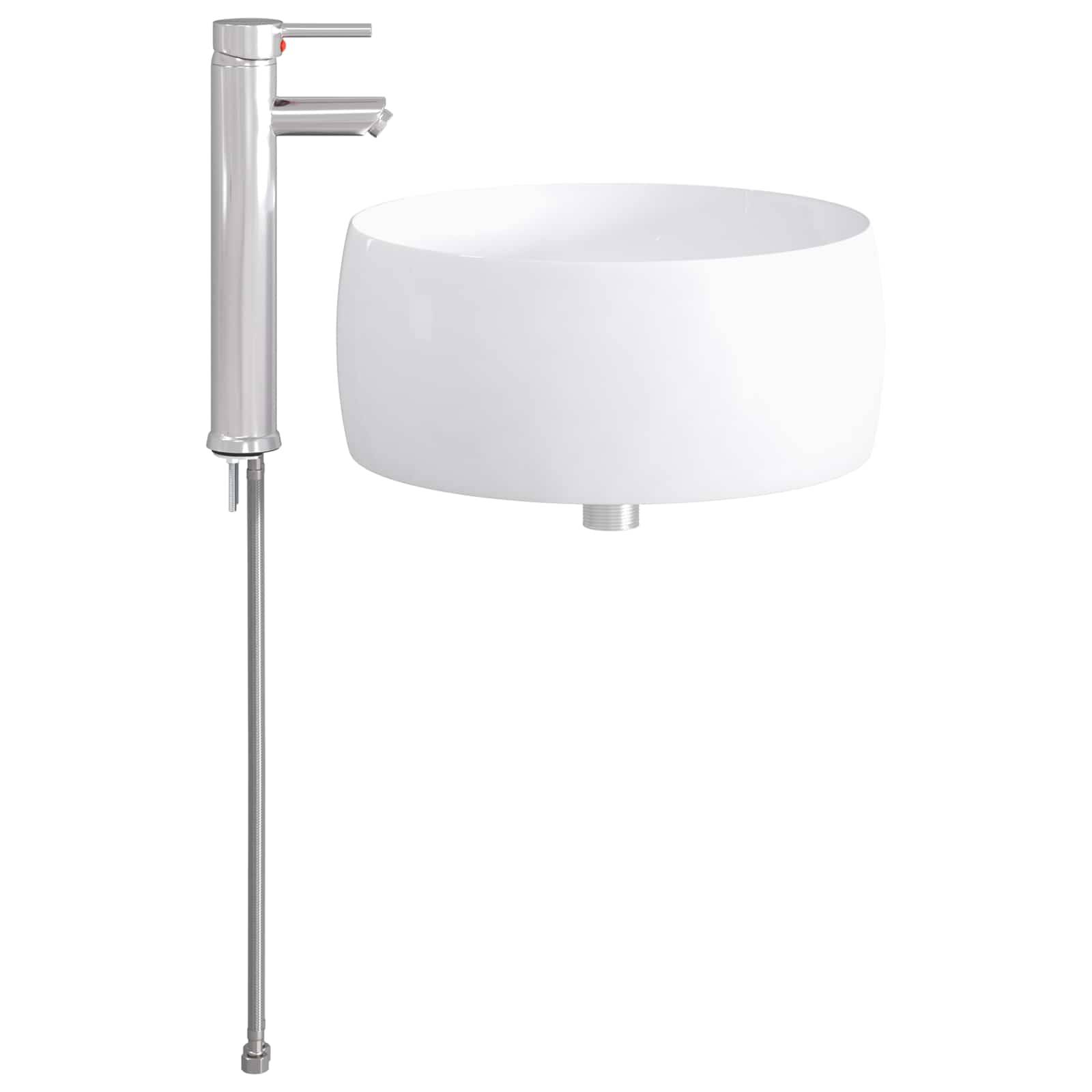 vidaXL Waschbecken fürs Badezimmer Chrom 38,5 x 38,5 x 16 cm Metall