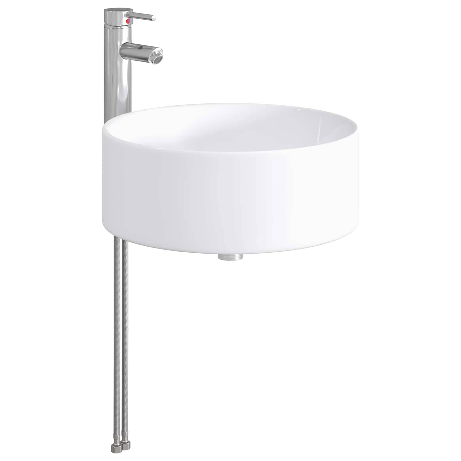 vidaXL Waschbecken fürs Badezimmer Chrom 40,5 x 40,5 x 15,5 cm Metall