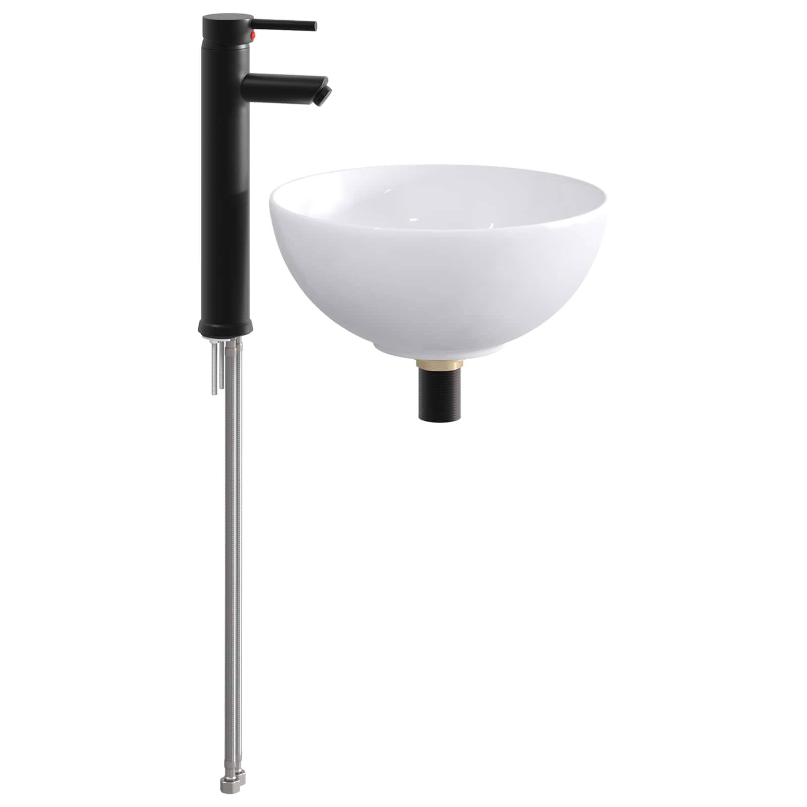 vidaXL Waschbecken fürs Badezimmer Matt Schwarz 32 x 32 x 13 cm Metall