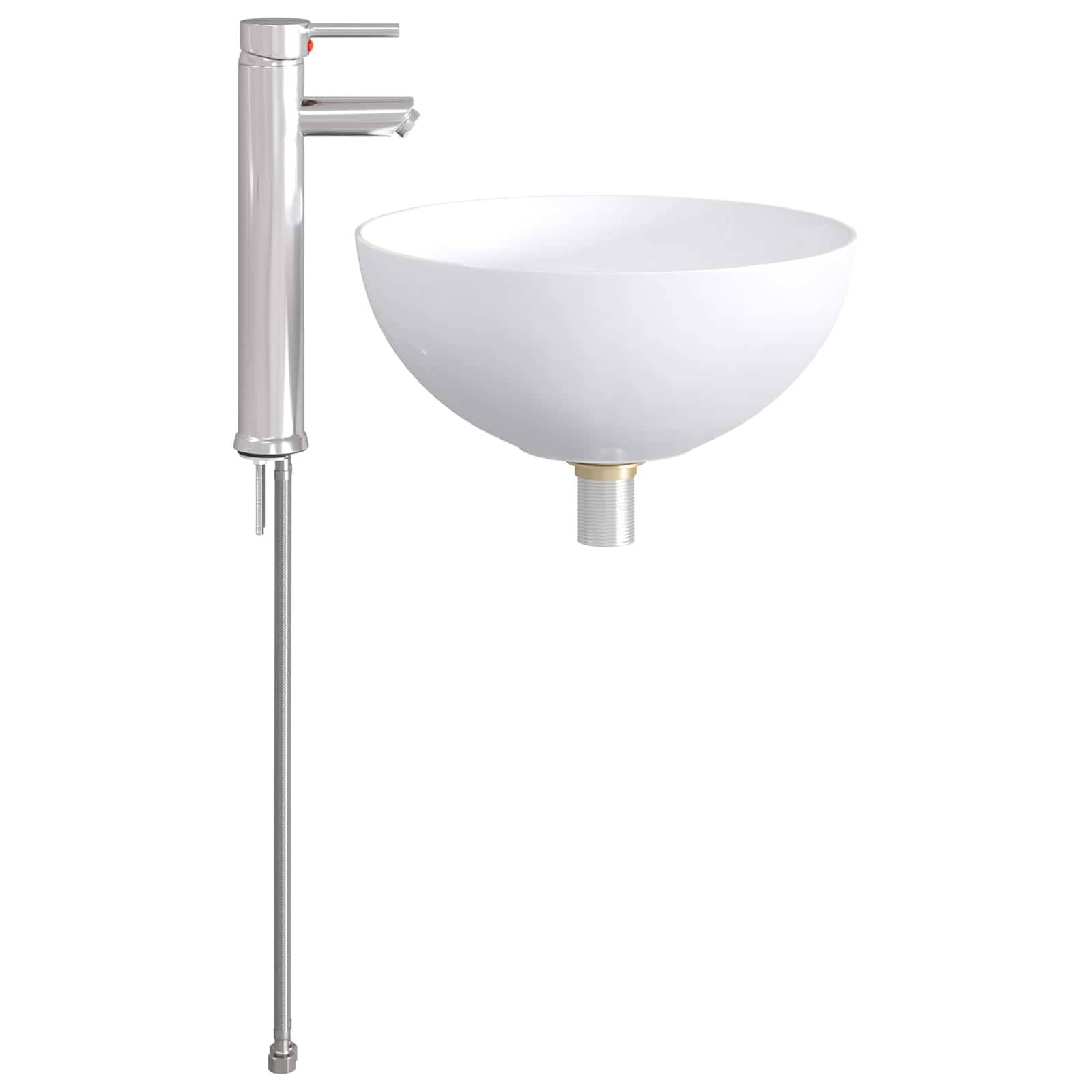 vidaXL Waschbecken fürs Badezimmer Chrom 35,5 x 35,5 x 14,5 cm Metall