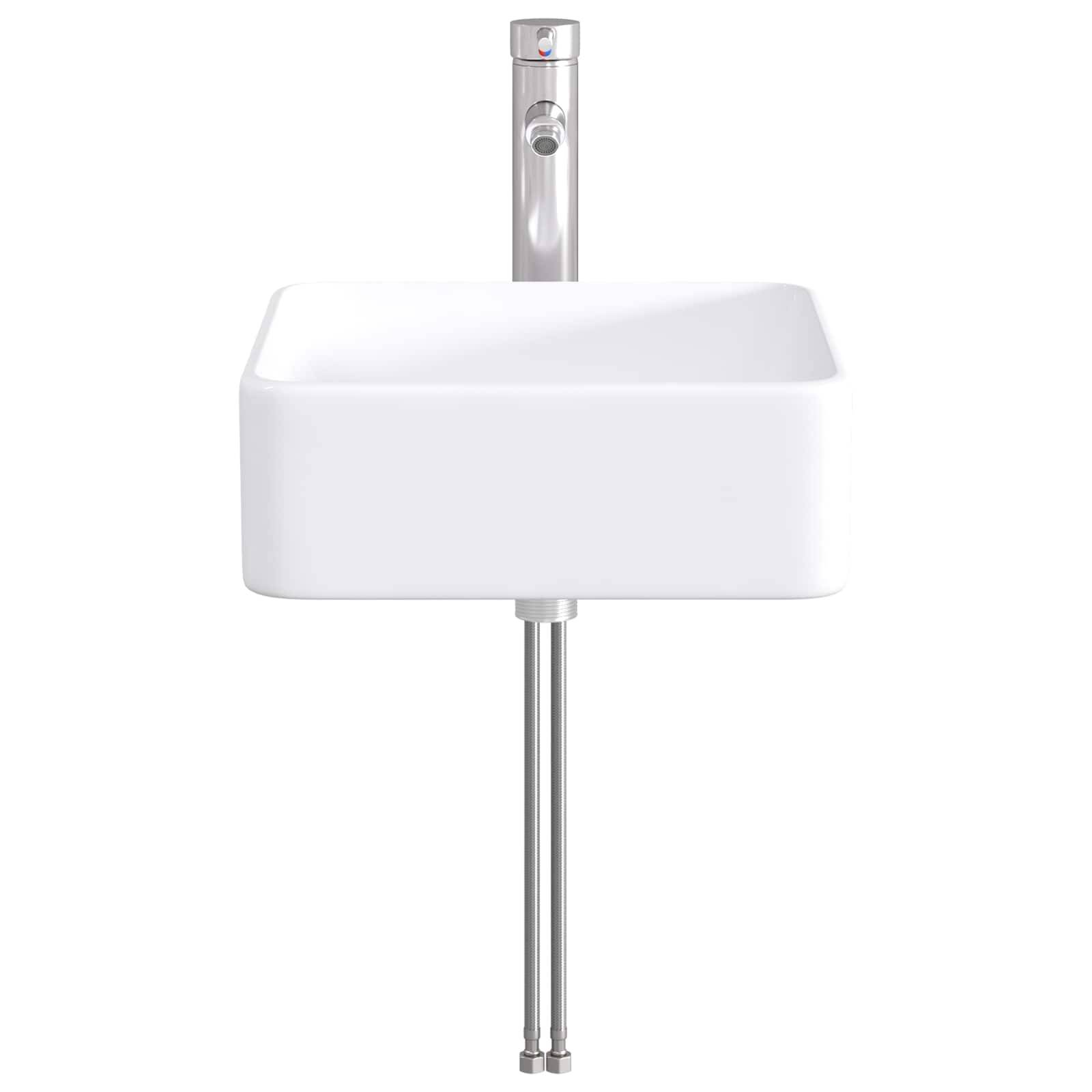 vidaXL Waschbecken fürs Badezimmer Chrom 36,5 x 36,5 x 13 cm Metall