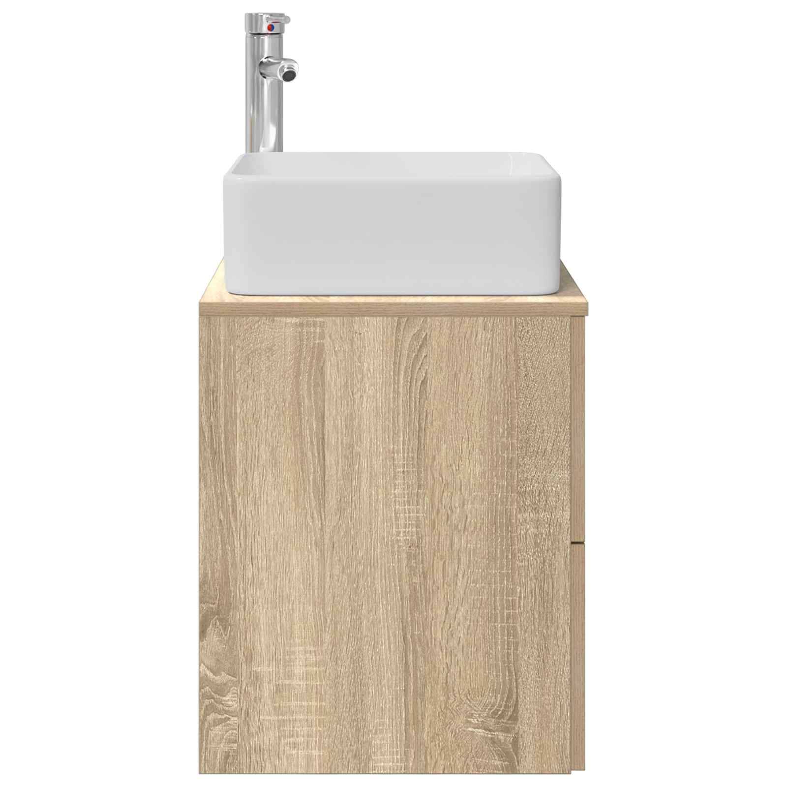 vidaXL Wandmontierte Waschtisch Sonoma-Eiche 49,5 x 41 x 63 cm