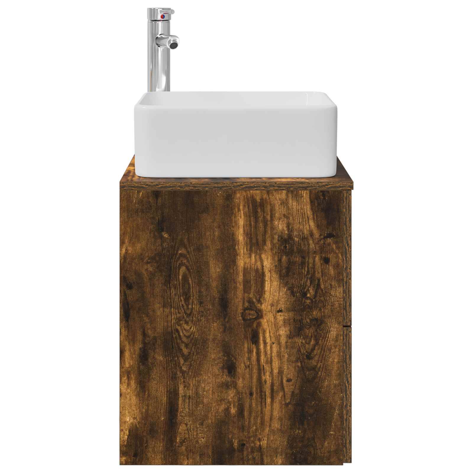 vidaXL Wandmontierte Waschtisch Geräucherte Eiche 49,5 x 41 x 63 cm