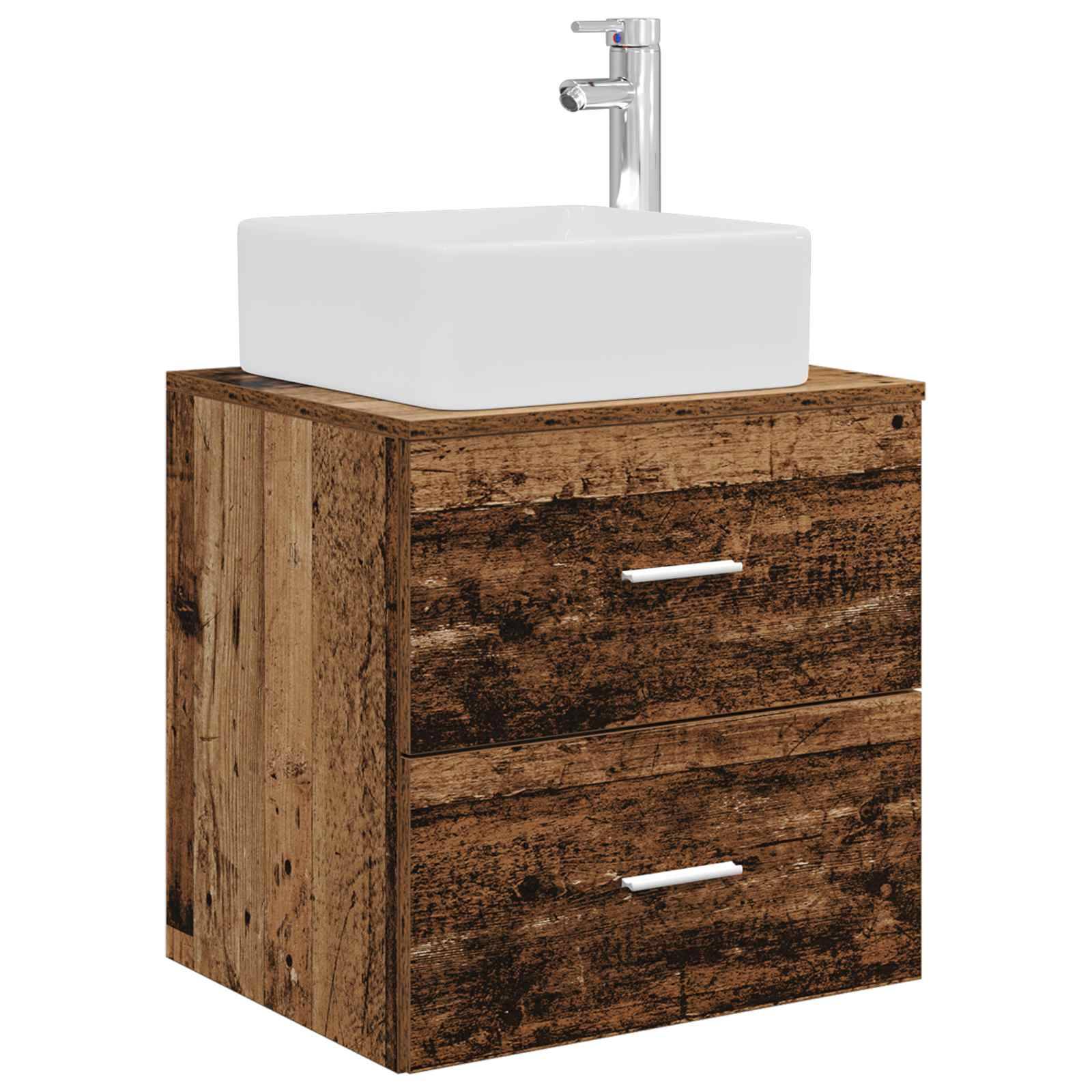 vidaXL Wandmontierte Waschtisch Altholz 49,5 x 41 x 63 cm