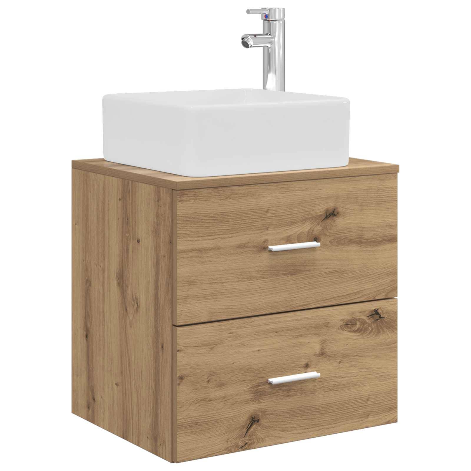vidaXL Wandmontierte Waschtisch Artisan-Eiche 49,5 x 41 x 63 cm