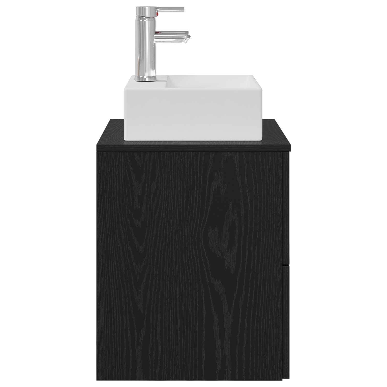vidaXL Wandmontierte Waschtisch Schwarze Eiche 49,5 x 41 x 62,5 cm