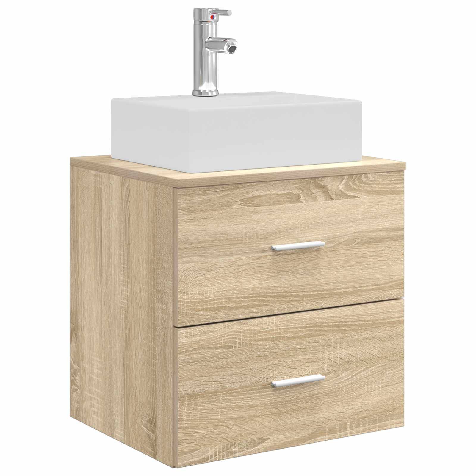 vidaXL Wandmontierte Waschtisch Sonoma-Eiche 49,5 x 41 x 62,5 cm