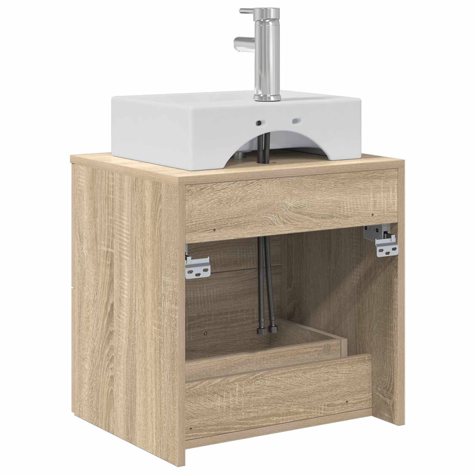 vidaXL Wandmontierte Waschtisch Sonoma-Eiche 49,5 x 41 x 62,5 cm