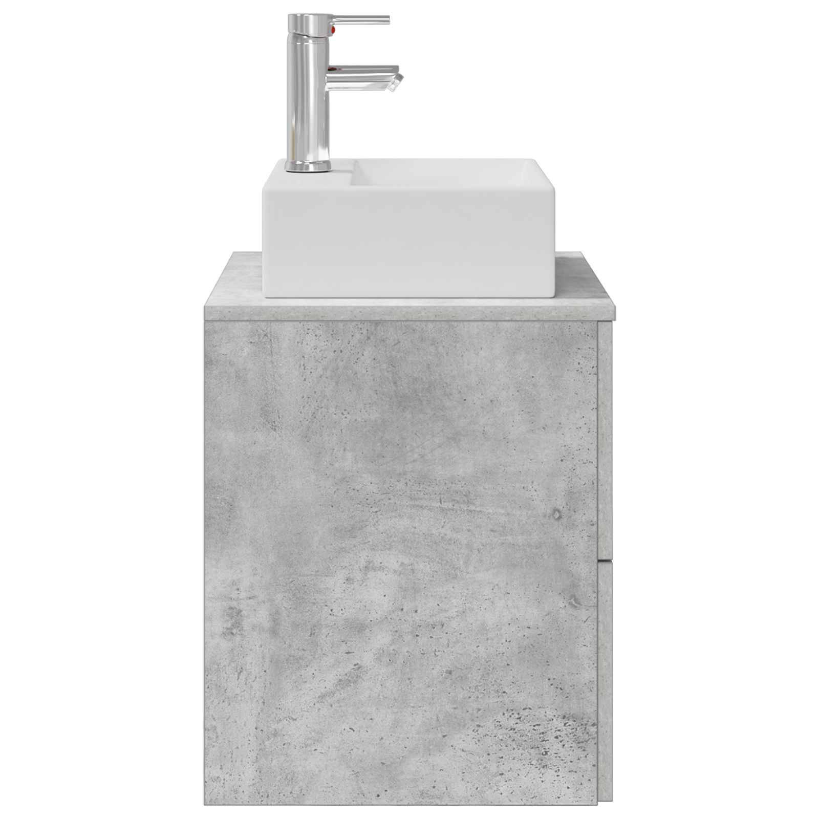 vidaXL Wandmontierte Waschtisch Betongrau 49,5 x 41 x 62,5 cm