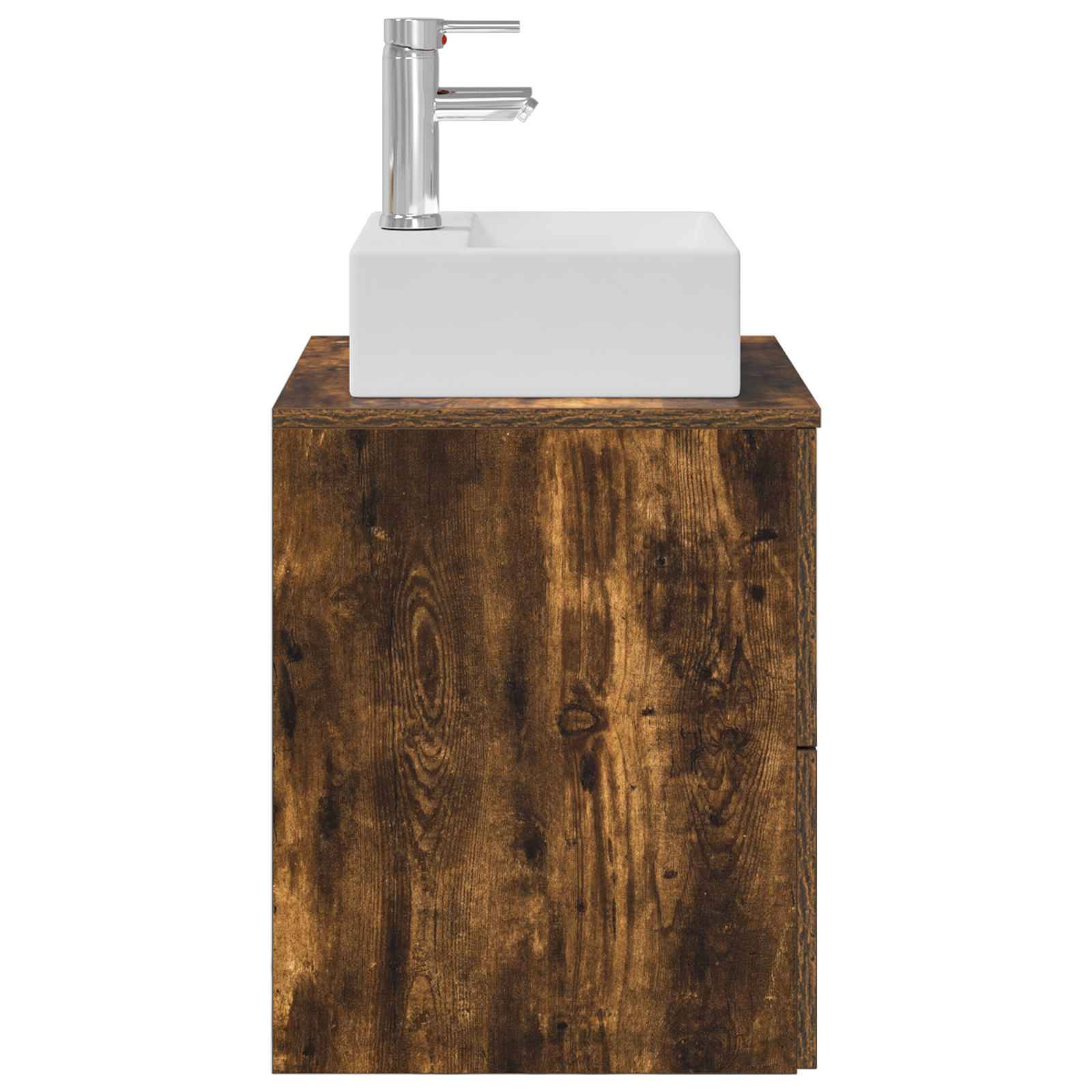 vidaXL Wandmontierte Waschtisch Geräucherte Eiche 49,5 x 41 x 62,5 cm