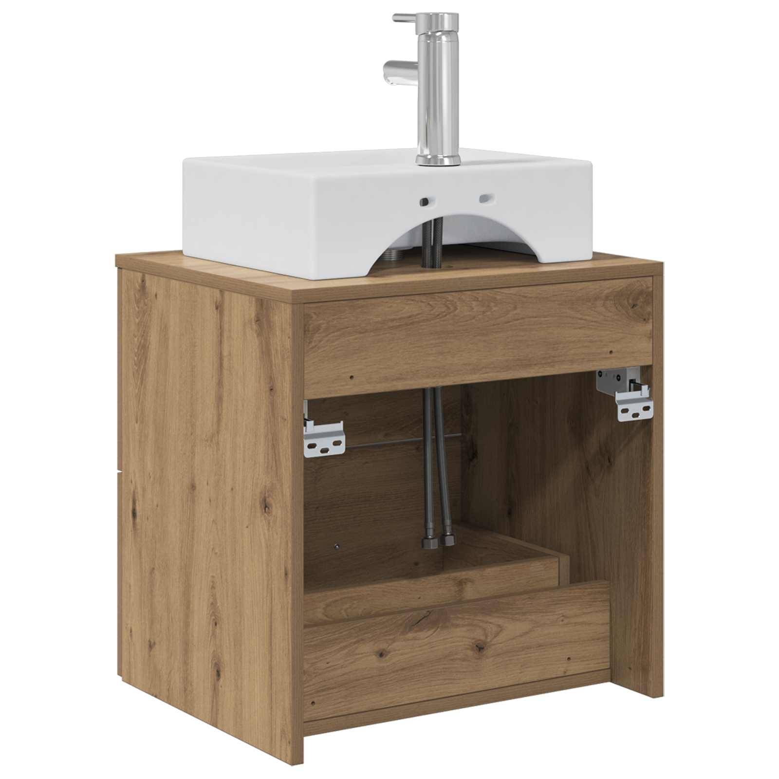 vidaXL Wandmontierte Waschtisch Artisan-Eiche 49,5 x 41 x 62,5 cm
