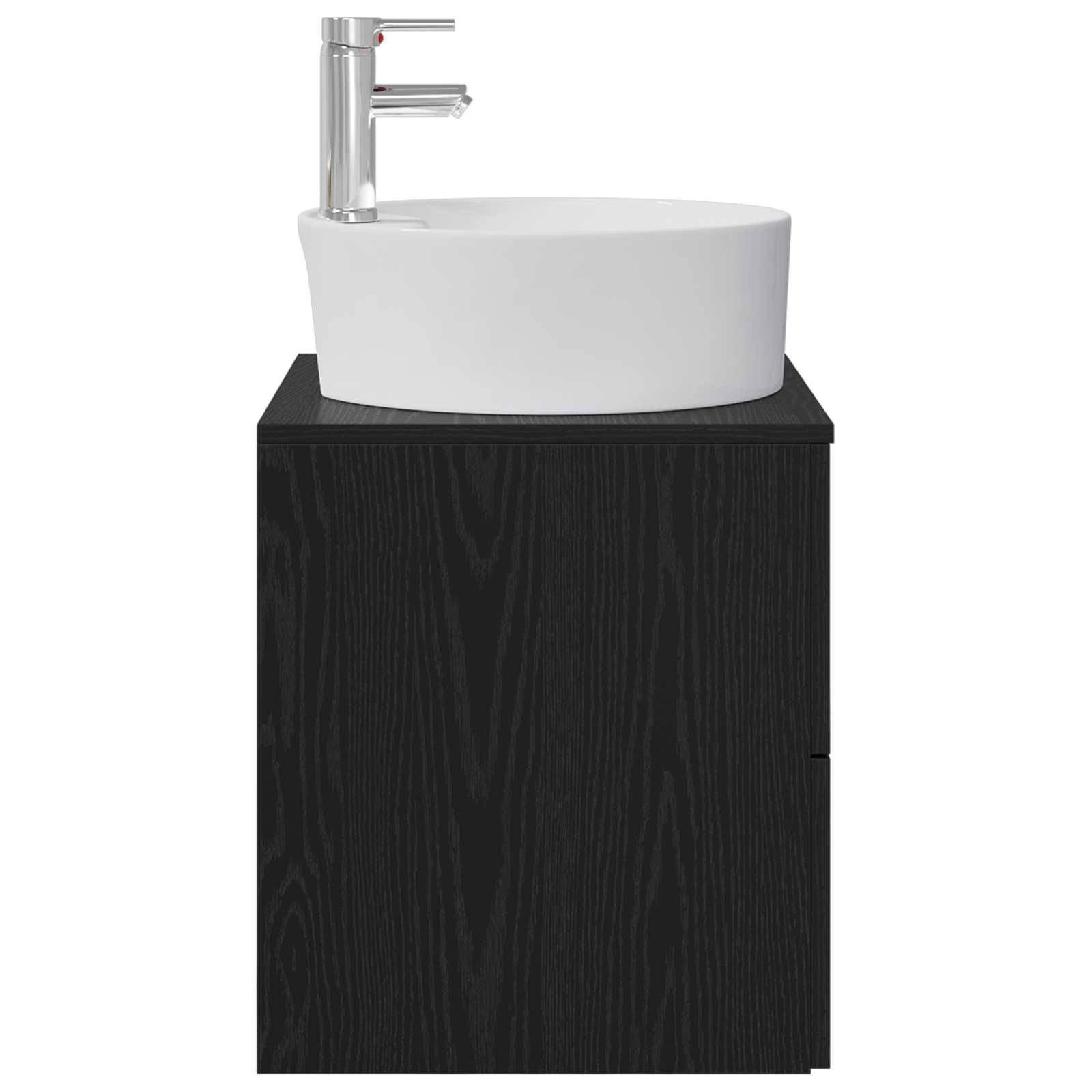 vidaXL Wandmontierte Waschtisch Schwarze Eiche 49,5 x 44,5 x 65 cm