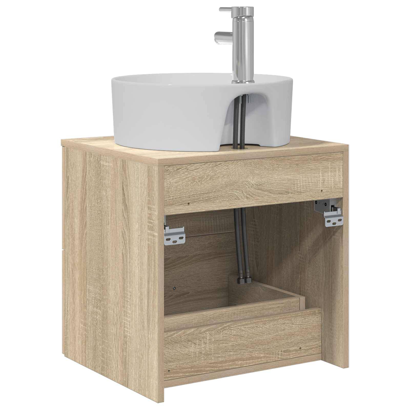 vidaXL Wandmontierte Waschtisch Sonoma-Eiche 49,5 x 44,5 x 65 cm