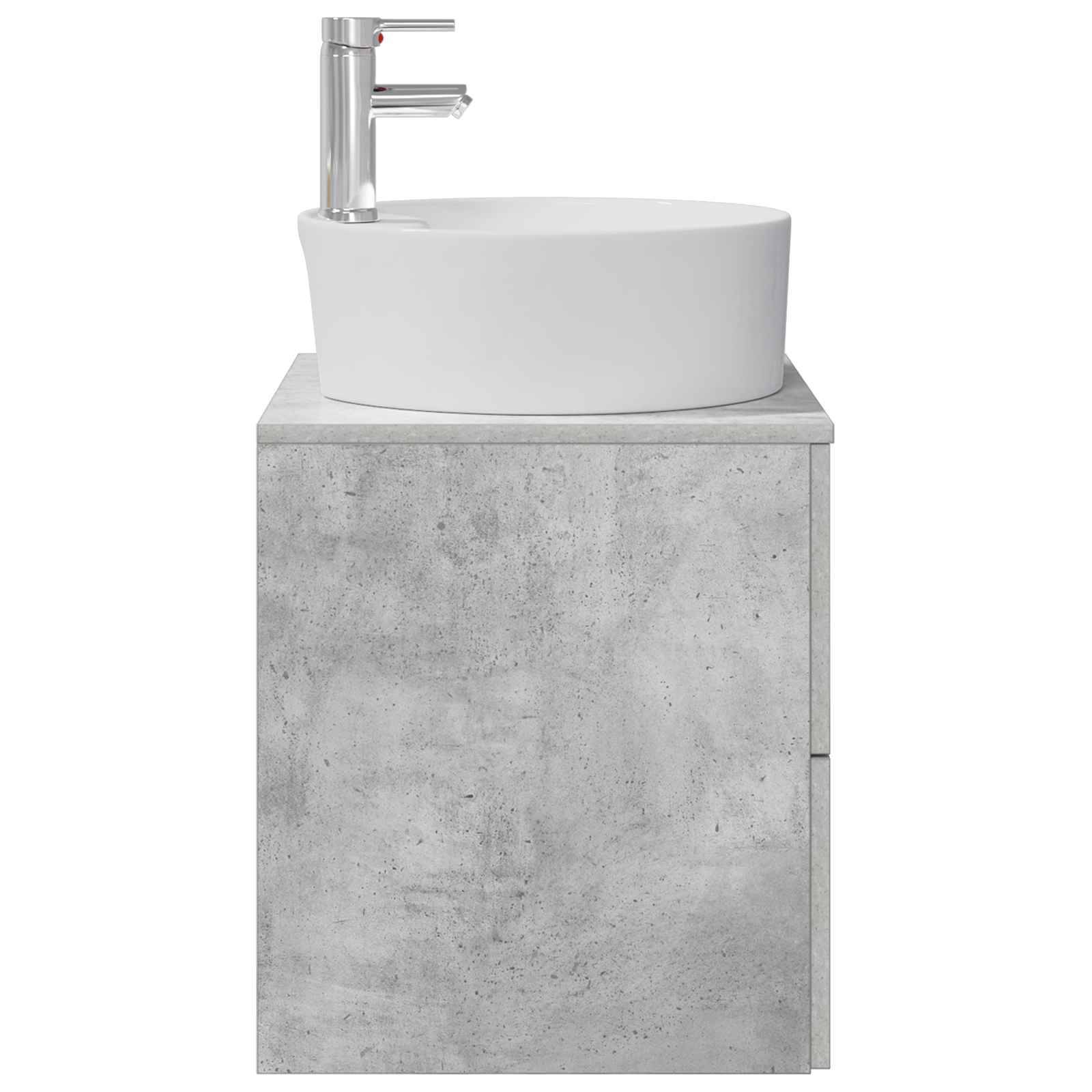 vidaXL Wandmontierte Waschtisch Betongrau 49,5 x 44,5 x 65 cm