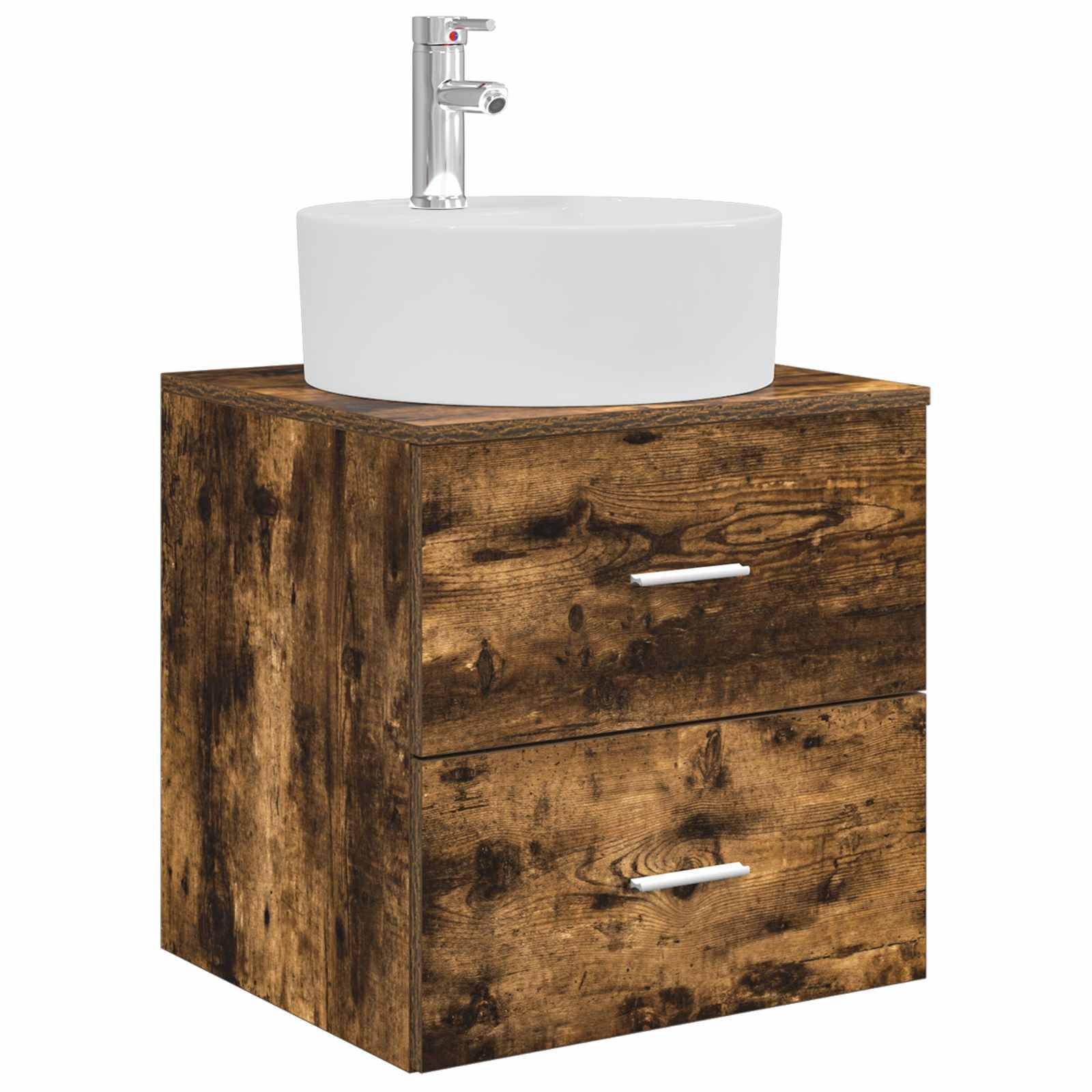 vidaXL Wandmontierte Waschtisch Geräucherte Eiche 49,5 x 44,5 x 65 cm