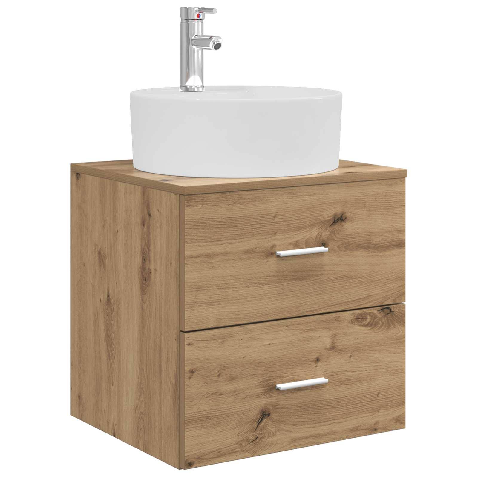 vidaXL Wandmontierte Waschtisch Artisan-Eiche 49,5 x 44,5 x 65 cm