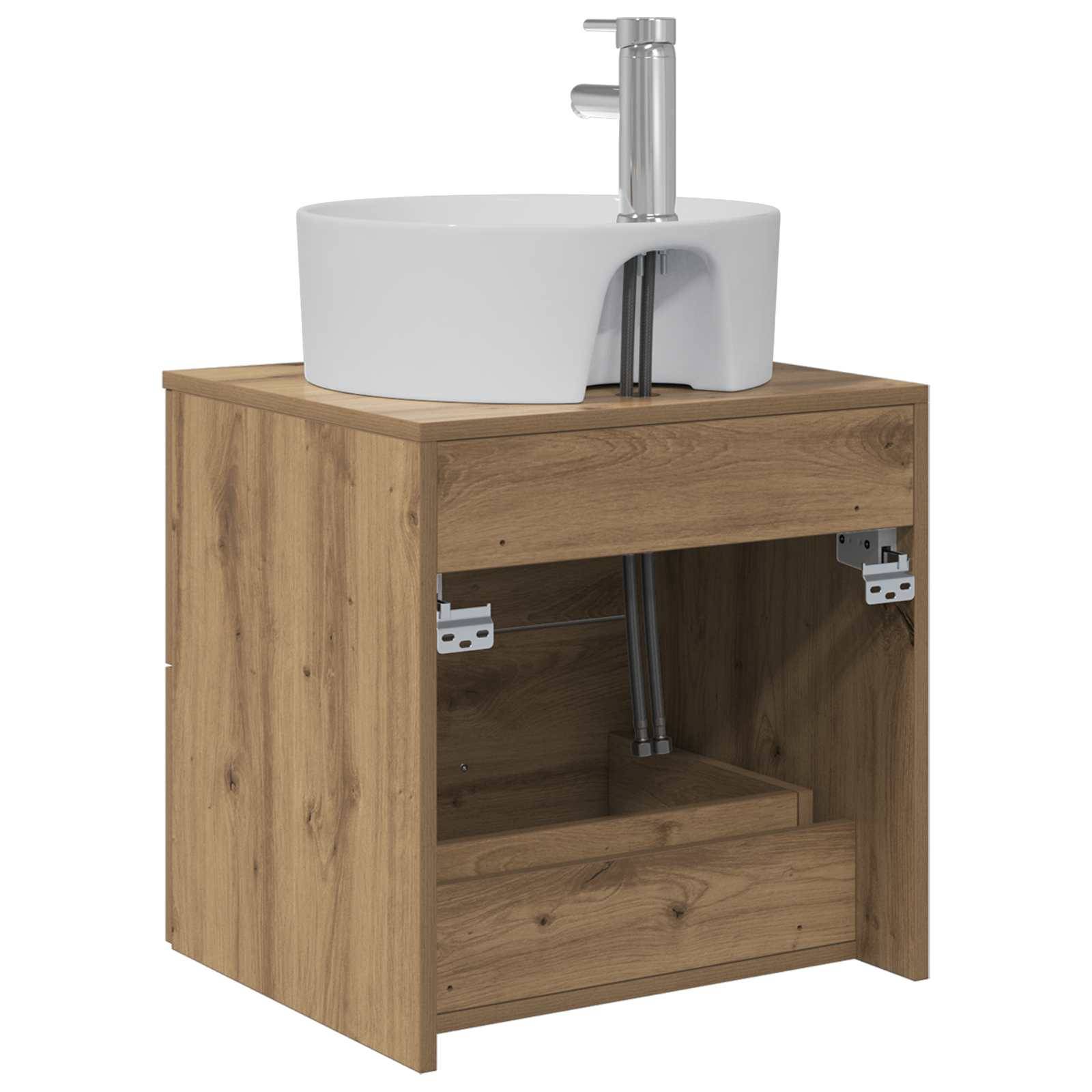 vidaXL Wandmontierte Waschtisch Artisan-Eiche 49,5 x 44,5 x 65 cm
