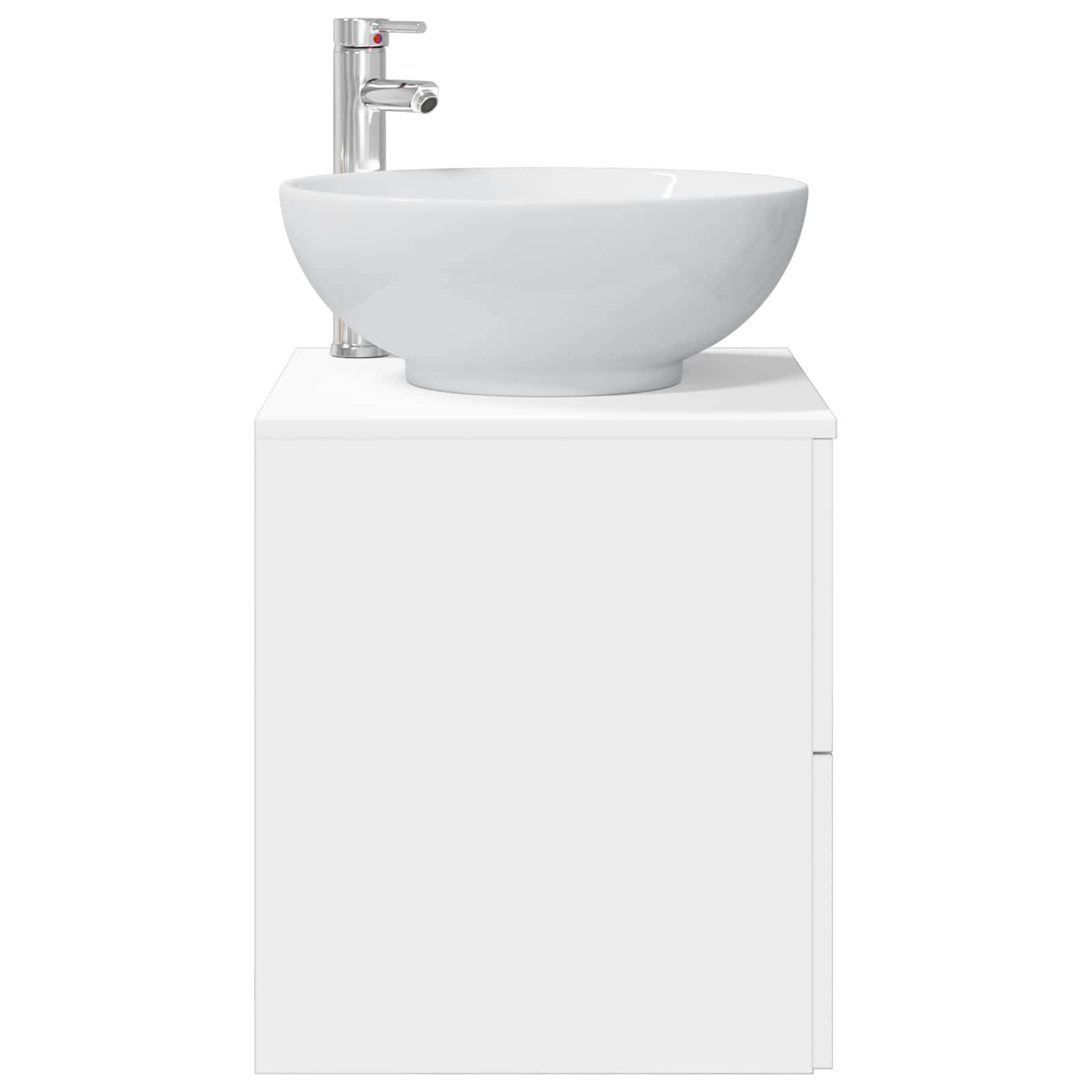 vidaXL Wandmontierte Waschtisch Weiß 49,5 x 44,5 x 66,5 cm