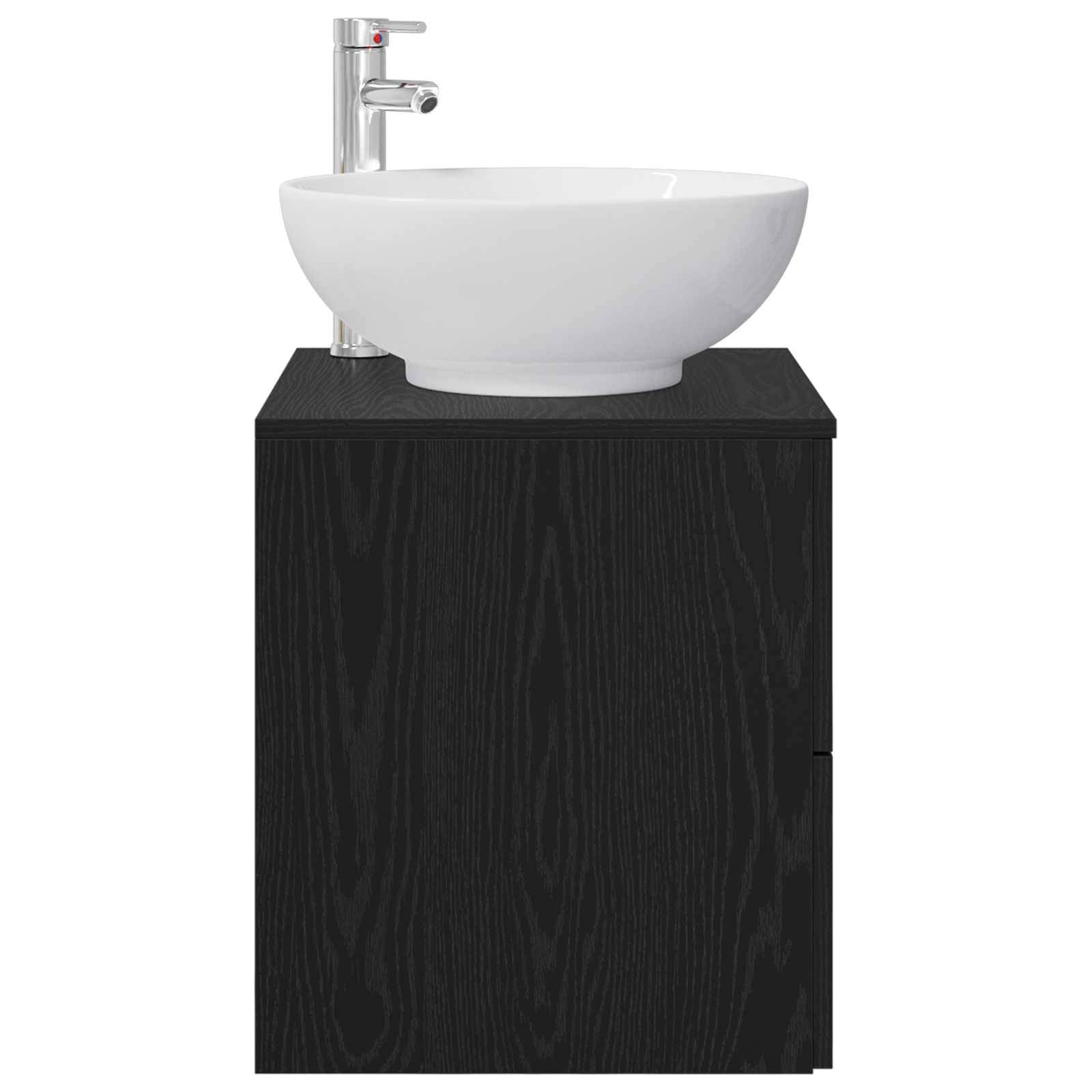 vidaXL Wandmontierte Waschtisch Schwarze Eiche 49,5 x 44,5 x 66,5 cm