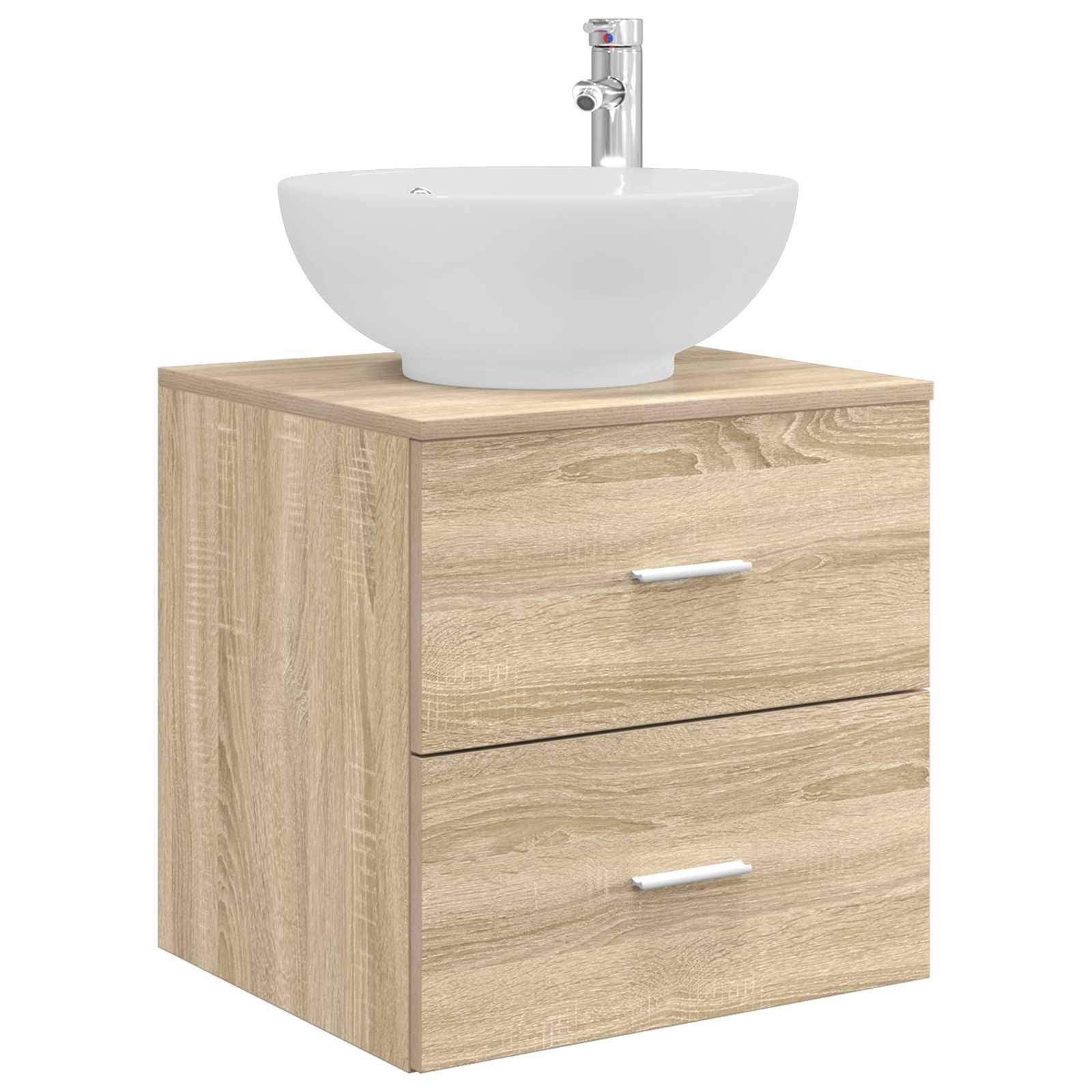 vidaXL Wandmontierte Waschtisch Sonoma-Eiche 49,5 x 44,5 x 66,5 cm