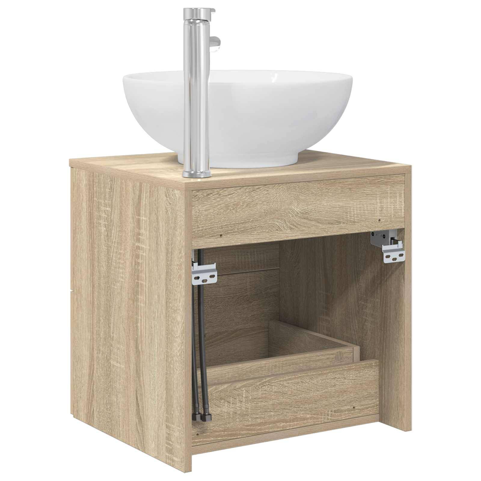 vidaXL Wandmontierte Waschtisch Sonoma-Eiche 49,5 x 44,5 x 66,5 cm