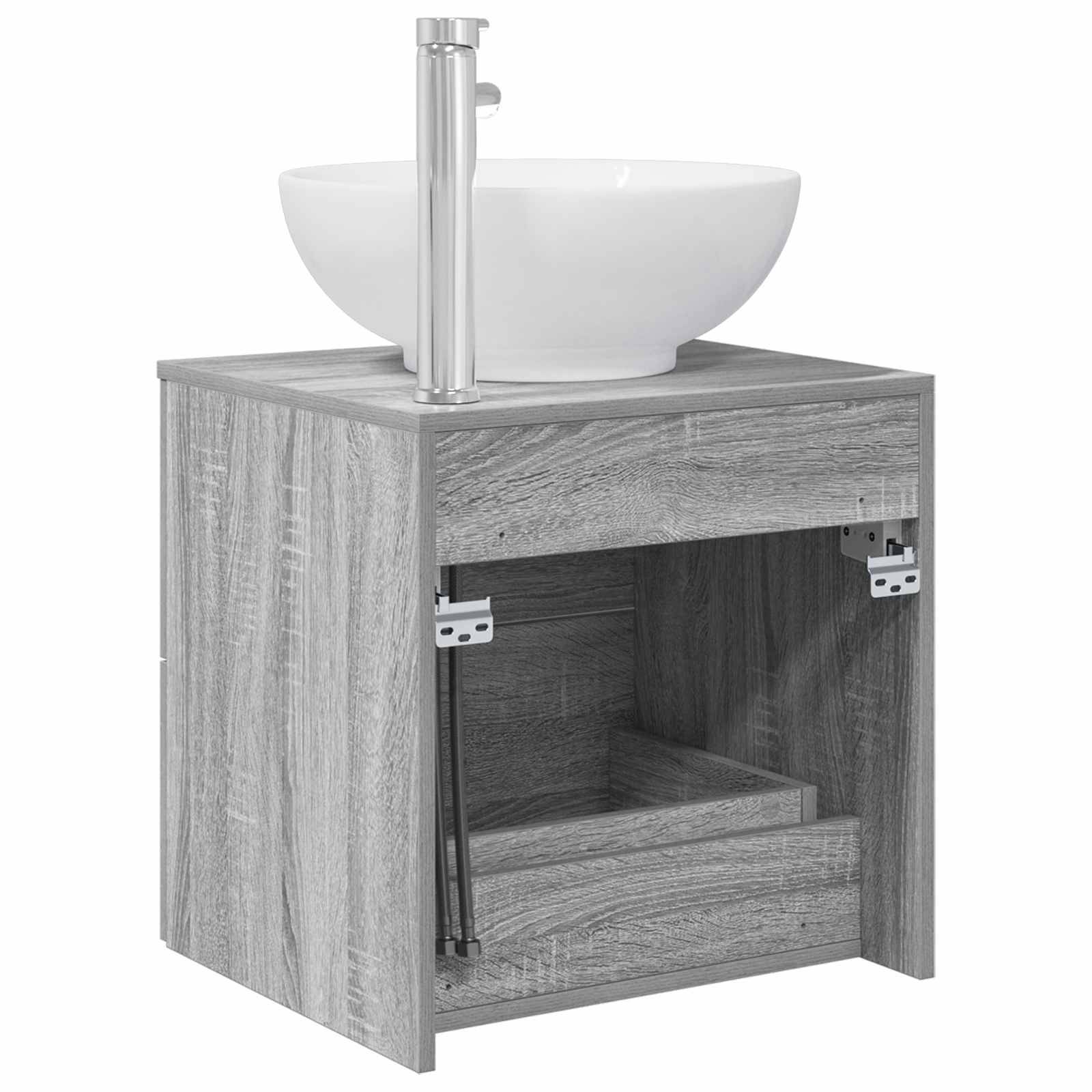vidaXL Wandmontierte Waschtisch Grau Sonoma 49,5 x 44,5 x 66,5 cm