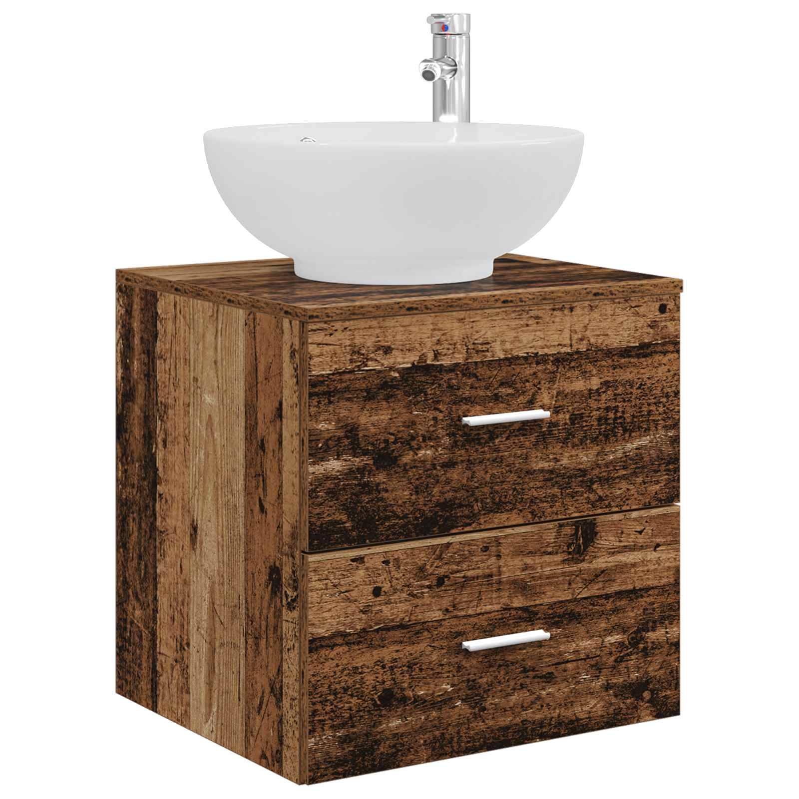 vidaXL Wandmontierte Waschtisch Altholz 49,5 x 44,5 x 66,5 cm