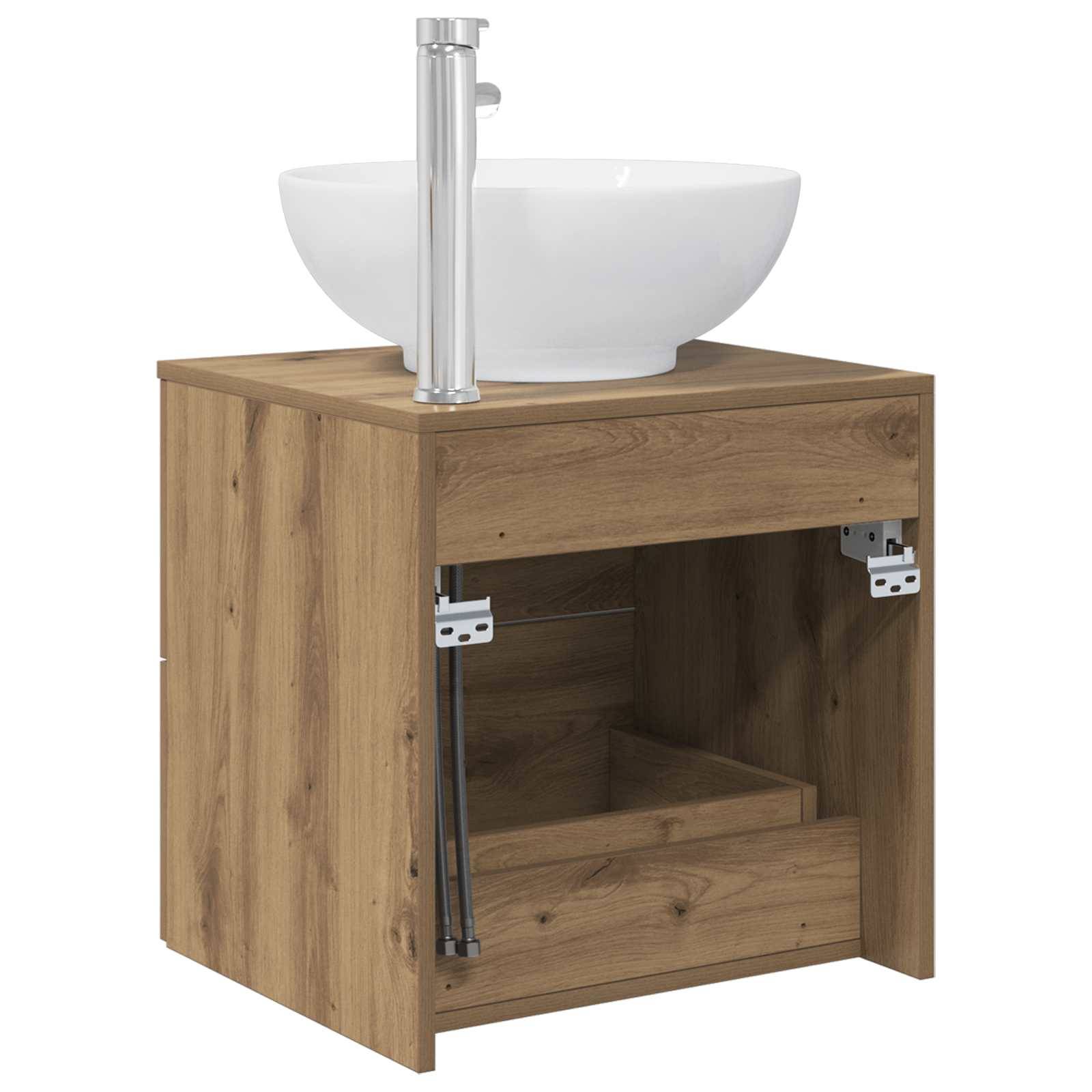 vidaXL Wandmontierte Waschtisch Artisan-Eiche 49,5 x 44,5 x 66,5 cm