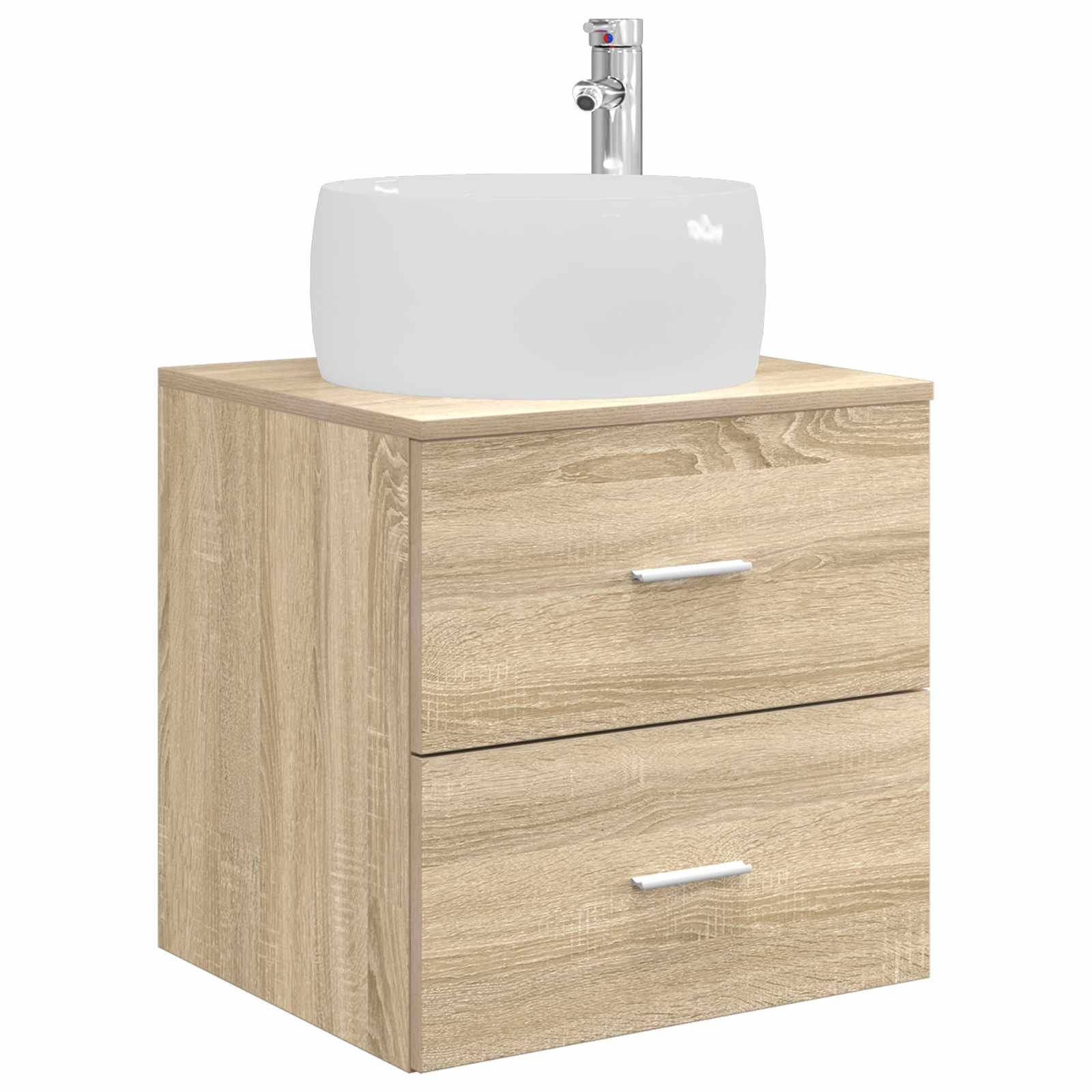 vidaXL Wandmontierte Waschtisch Sonoma-Eiche 49,5 x 44,5 x 66 cm