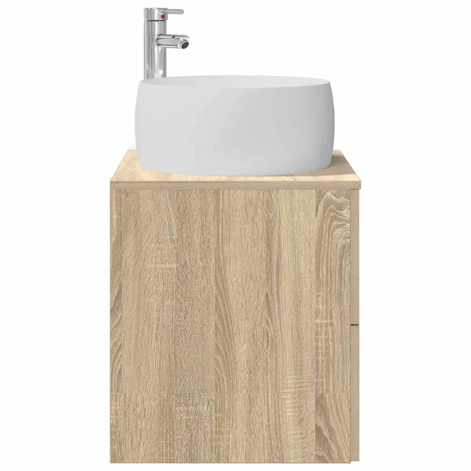 vidaXL Wandmontierte Waschtisch Sonoma-Eiche 49,5 x 44,5 x 66 cm