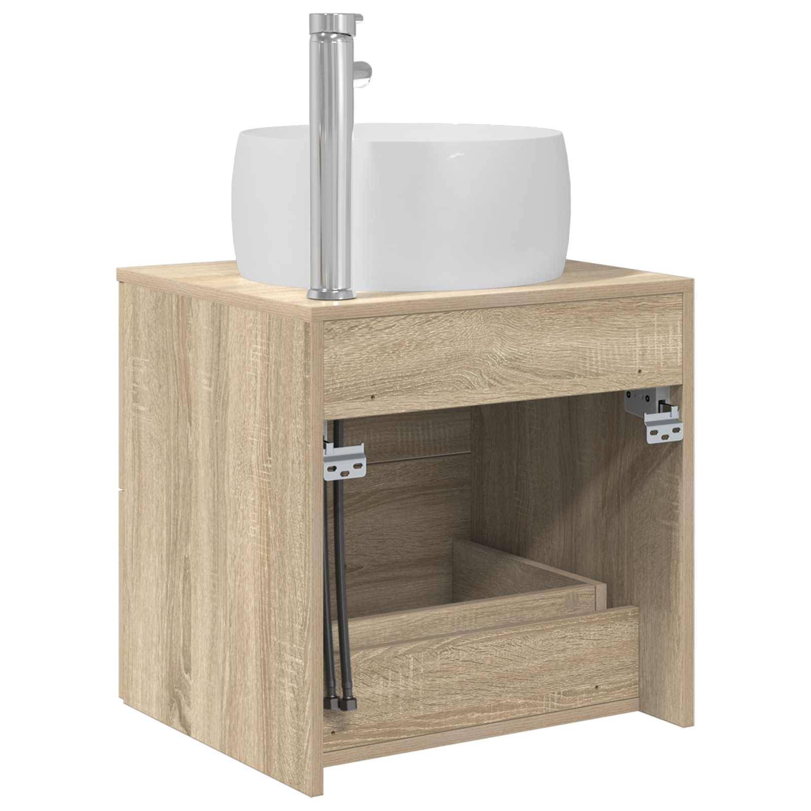 vidaXL Wandmontierte Waschtisch Sonoma-Eiche 49,5 x 44,5 x 66 cm