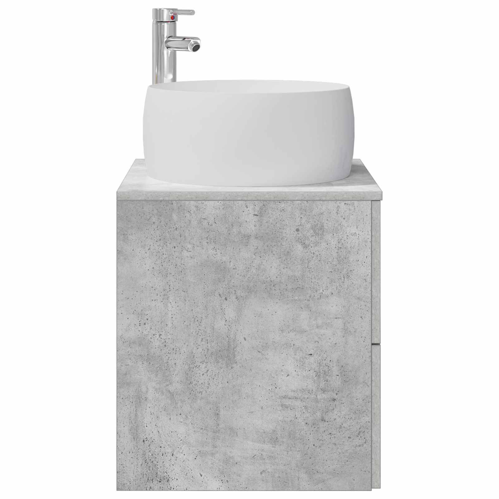 vidaXL Wandmontierte Waschtisch Betongrau 49,5 x 44,5 x 66 cm