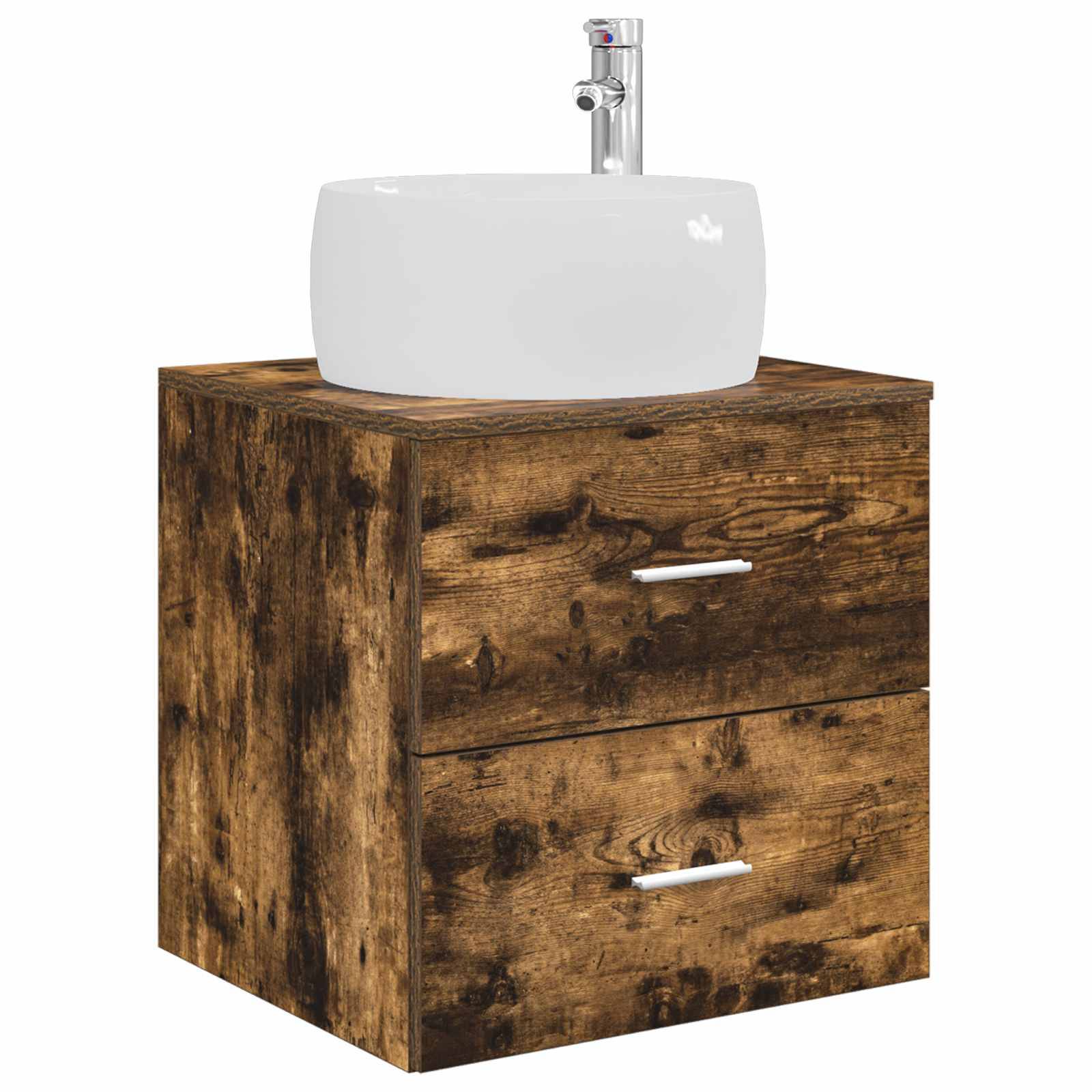 vidaXL Wandmontierte Waschtisch Geräucherte Eiche 49,5 x 44,5 x 66 cm